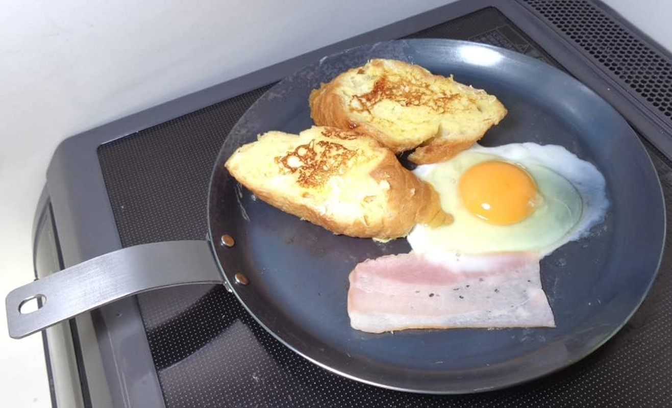 Fujita Metal 028507 Easy to Use Morning & Toast Crisp Pan, Small, Induction Compatible image number 1