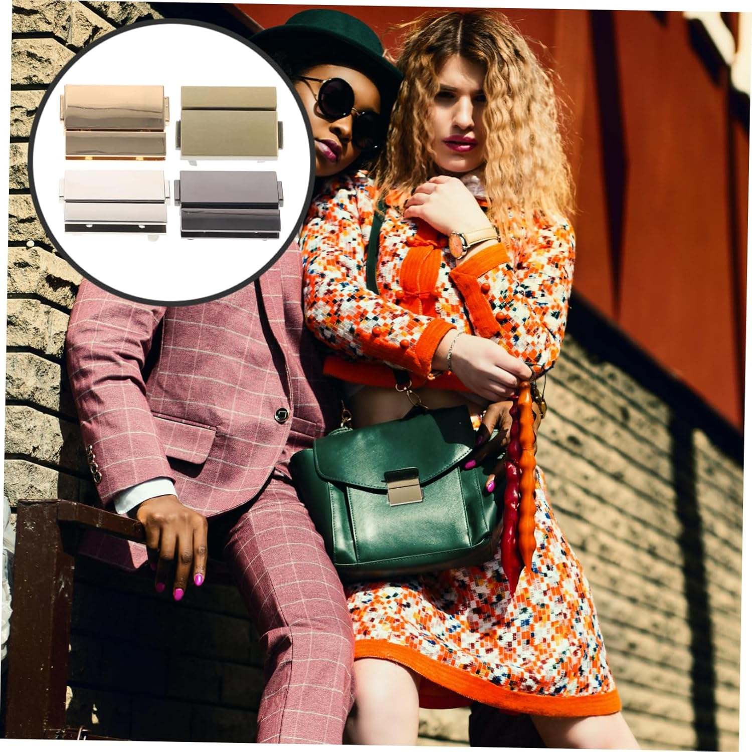 HOODANCOS 20Pcs Bag Locks for Travel Purse Clasp Metal Buckle Locks for Luggage Handbag Accessories