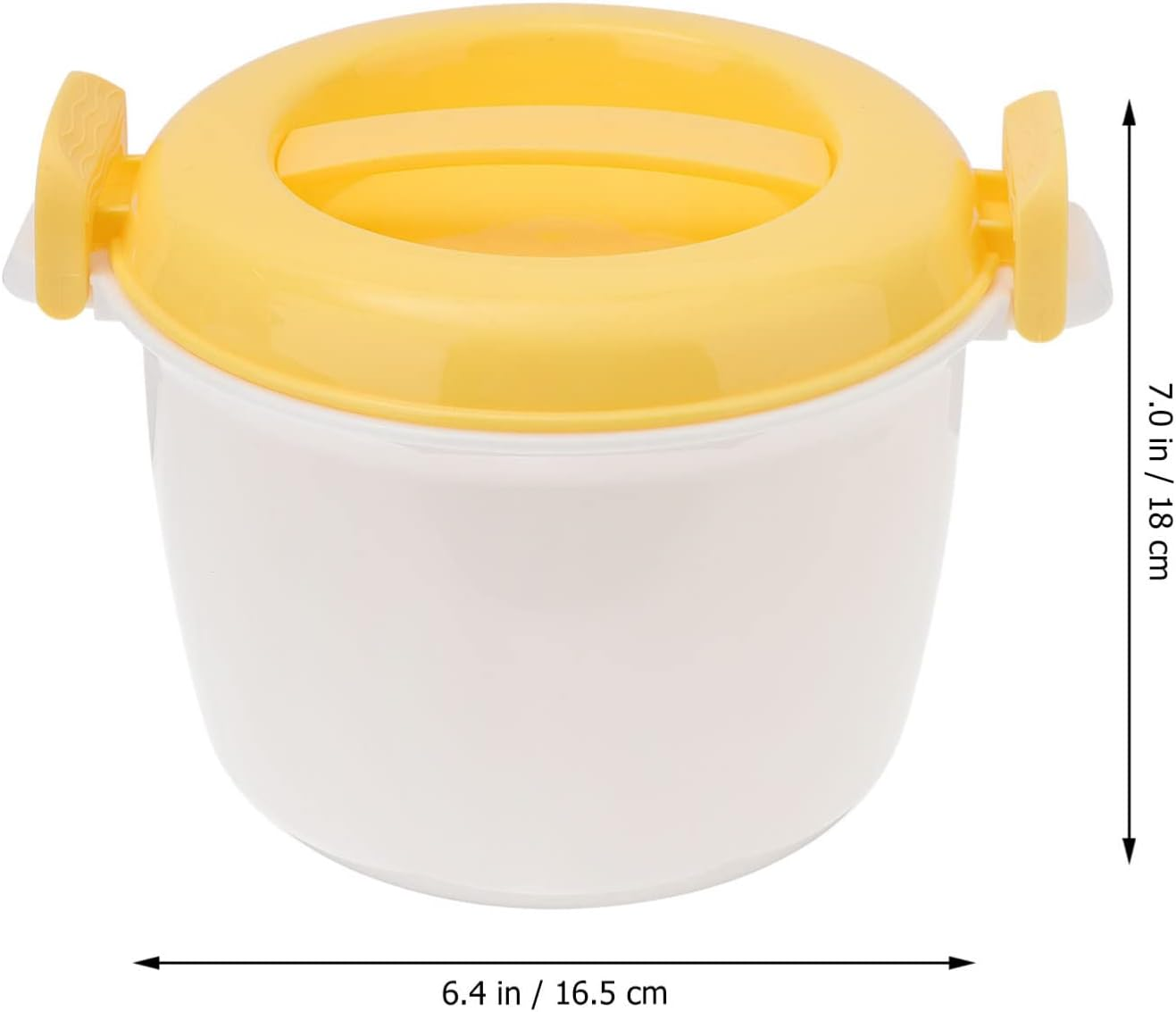 SHERCHPRY Microwave Rice Cooker Mug Food Pot Small Fish Vegetable Veggie Steaming Bowl Food Cooking Container Pasta Noodle Cookware for Meal Prep Cooker Random Color L image number 1