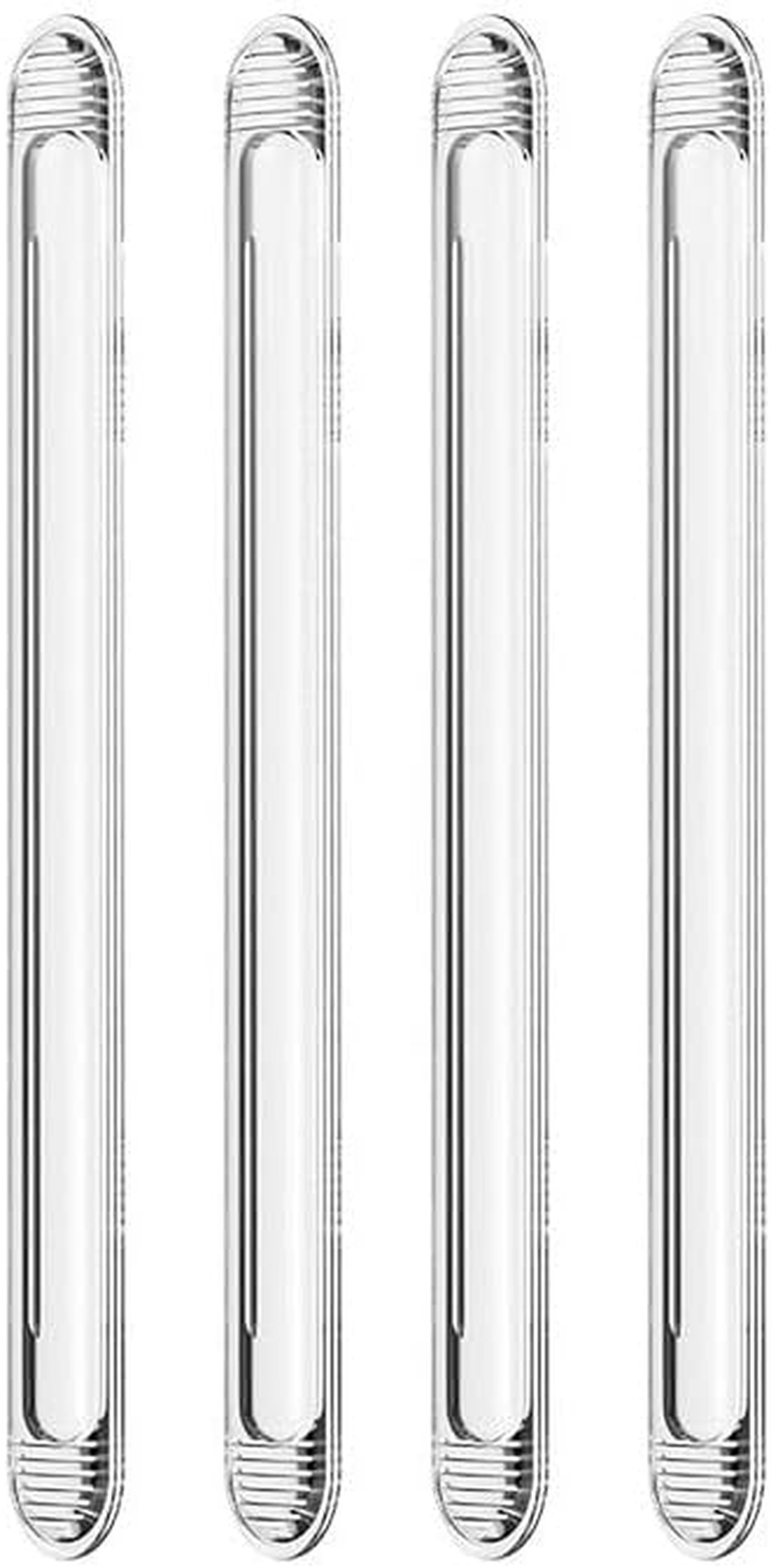 Self Adhesive Rubber Bumpers Strip, 4Pcs Self Adhesive Clear Rubber Bumper Stripes,Rubber Chair Wall Protector,Clear Furniture Bumpers Silicone Cabinet Door Bumper Adhesive Wall Protector Bumpers image number 5