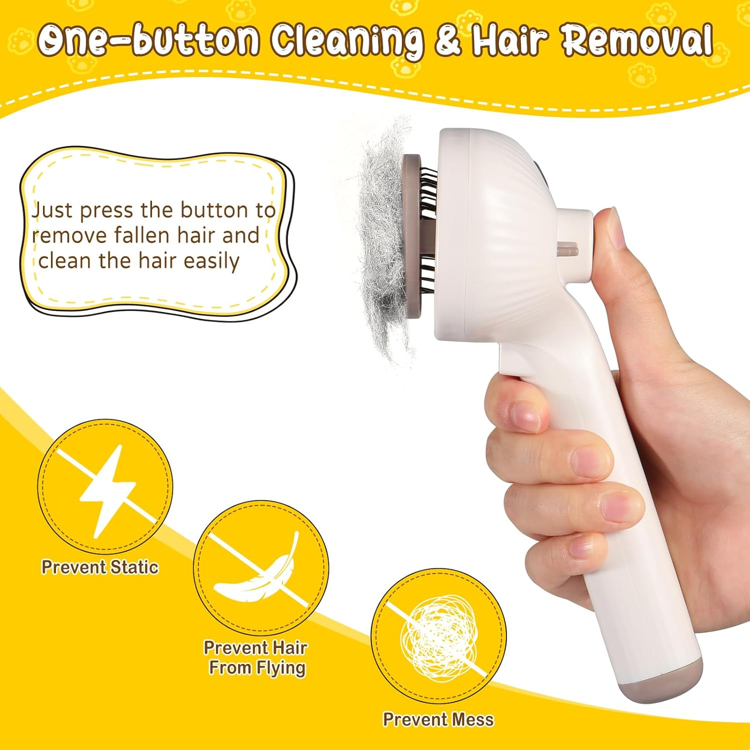 Brencco Cat Brush with Steam, Cat Brush Steam Brush Cat with Water Tank, Dog Brush, Cat Brush with Release Button, Cat Brush for Dogs and Cats, Long Hair and Short Hair image number 1