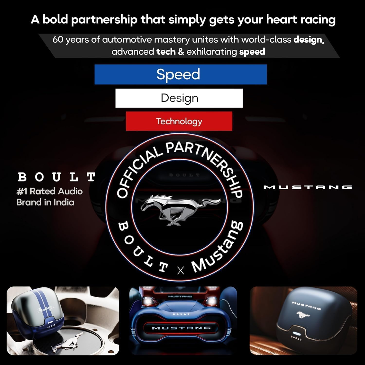 Wireless in Ear Earbuds with 50H Playtime, App Support, Quad Mic ENC, 45Ms Low Latency, Breathing Leds, 13Mm Drivers, Touch Control, Made in India IPX5 Ear Buds TWS Bluetooth 5.4 image number 1