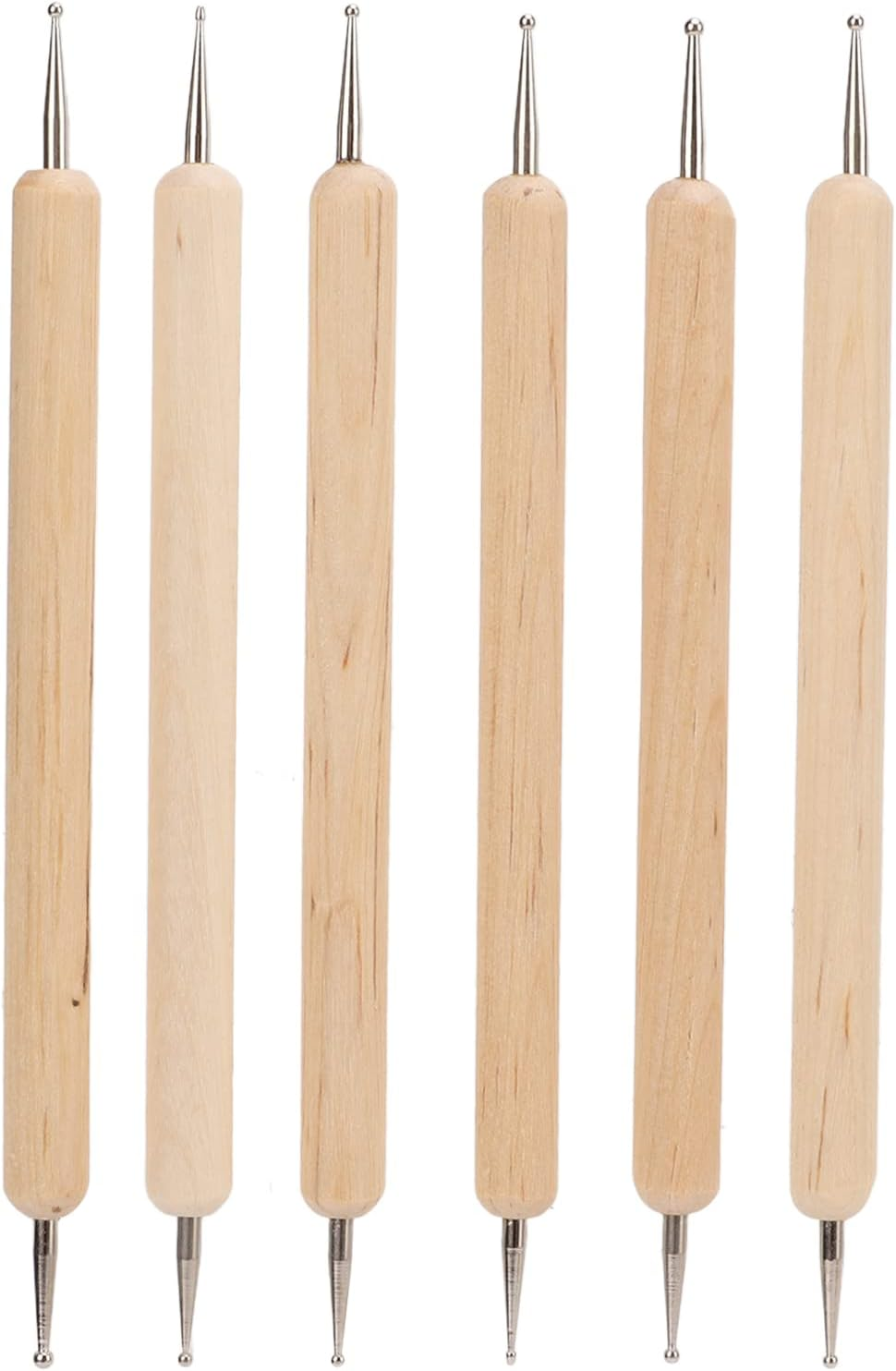 Embossing Stylus Set, 6 Pcs Double End Tracing Dotting Stylus for DIY Leather Craft Lovers Professionals Modeling Tools Sculpture Supplies image number 1