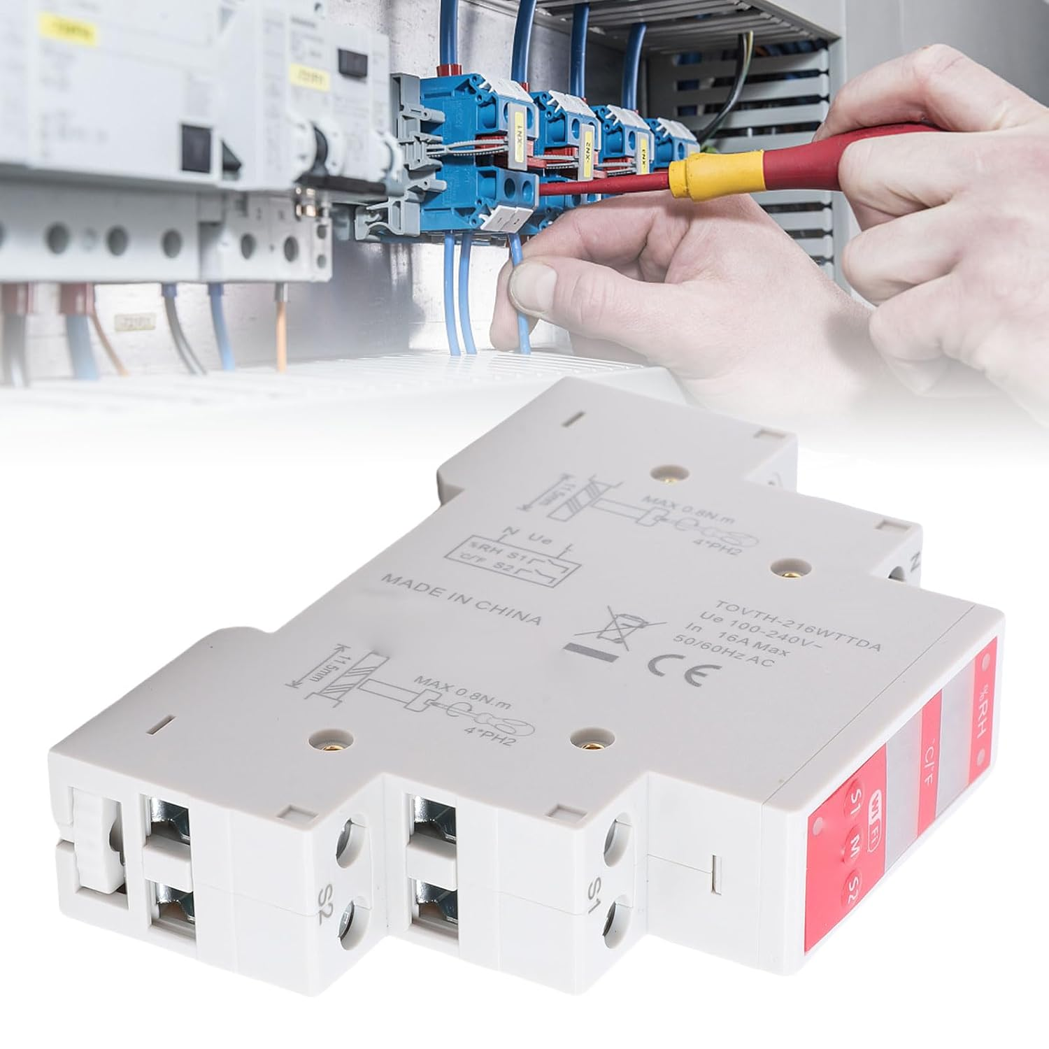 Eujgoov Wifi Temperature Humidity Switch Real Time Monitoring Dual Screen for Industrial Incubator Breeding Farm Remote Monitoring image number 2