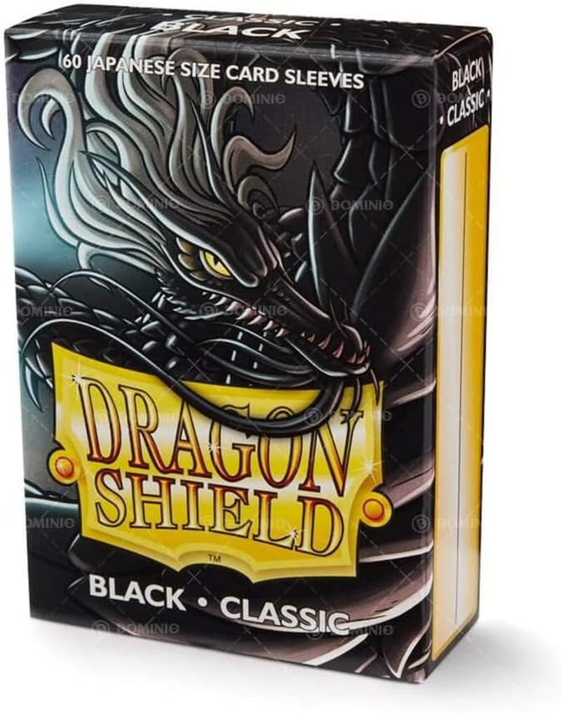 Arcane Tinmen AT-10602 Sleeves - Dragon Shield Japanese Accessories, Box 60, Classic Black