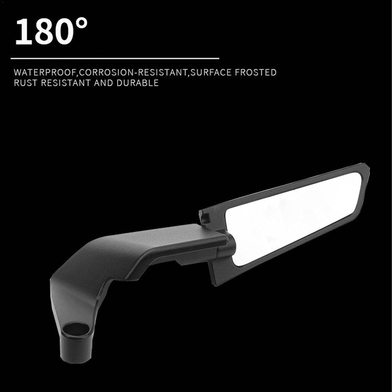 Motorcycle Mirrors Stealth,Rear View Mirrors for Motorcycle | Mirrors Adjustable Stealth Wing Mirrors, 180 Degree Rotating Aluminum Alloy Mirrors for Motorcycle image number 6