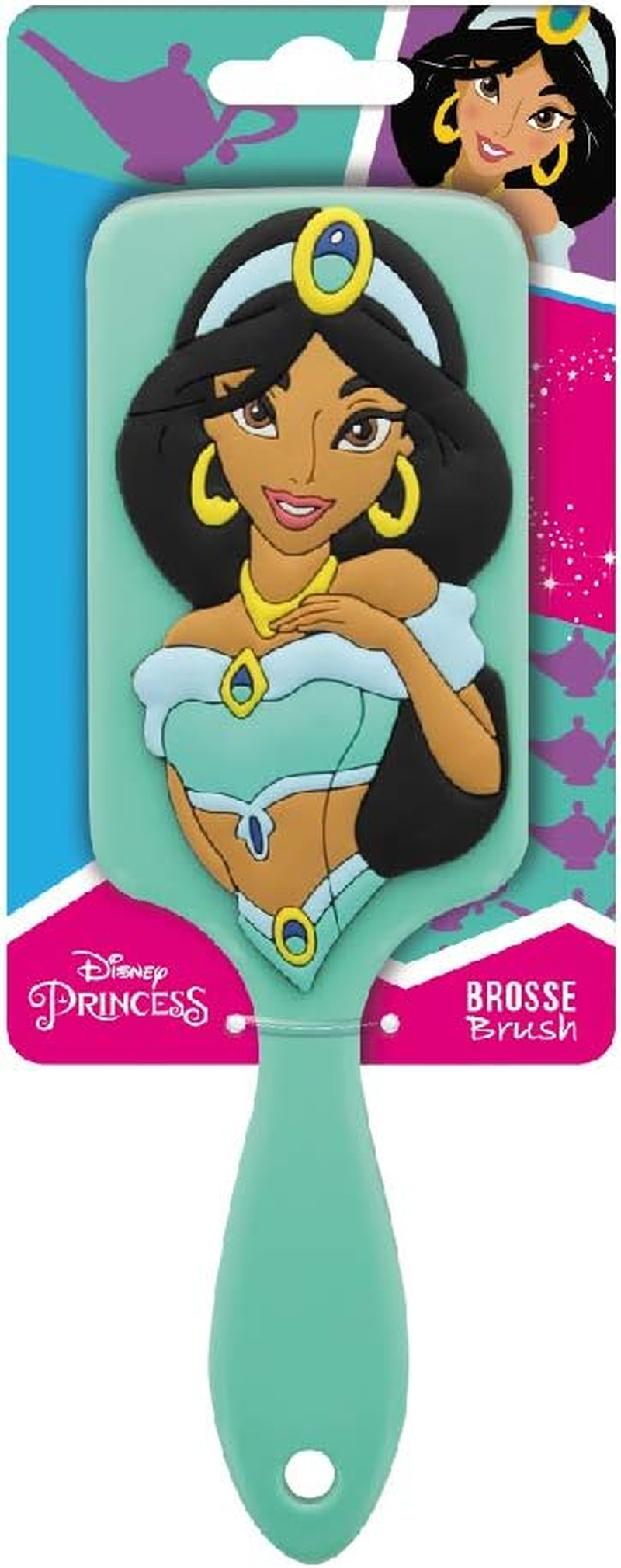 Disney Princesses - 3D Jasmine Silicone Hair Brush - Princess - All Hair Types image number 2