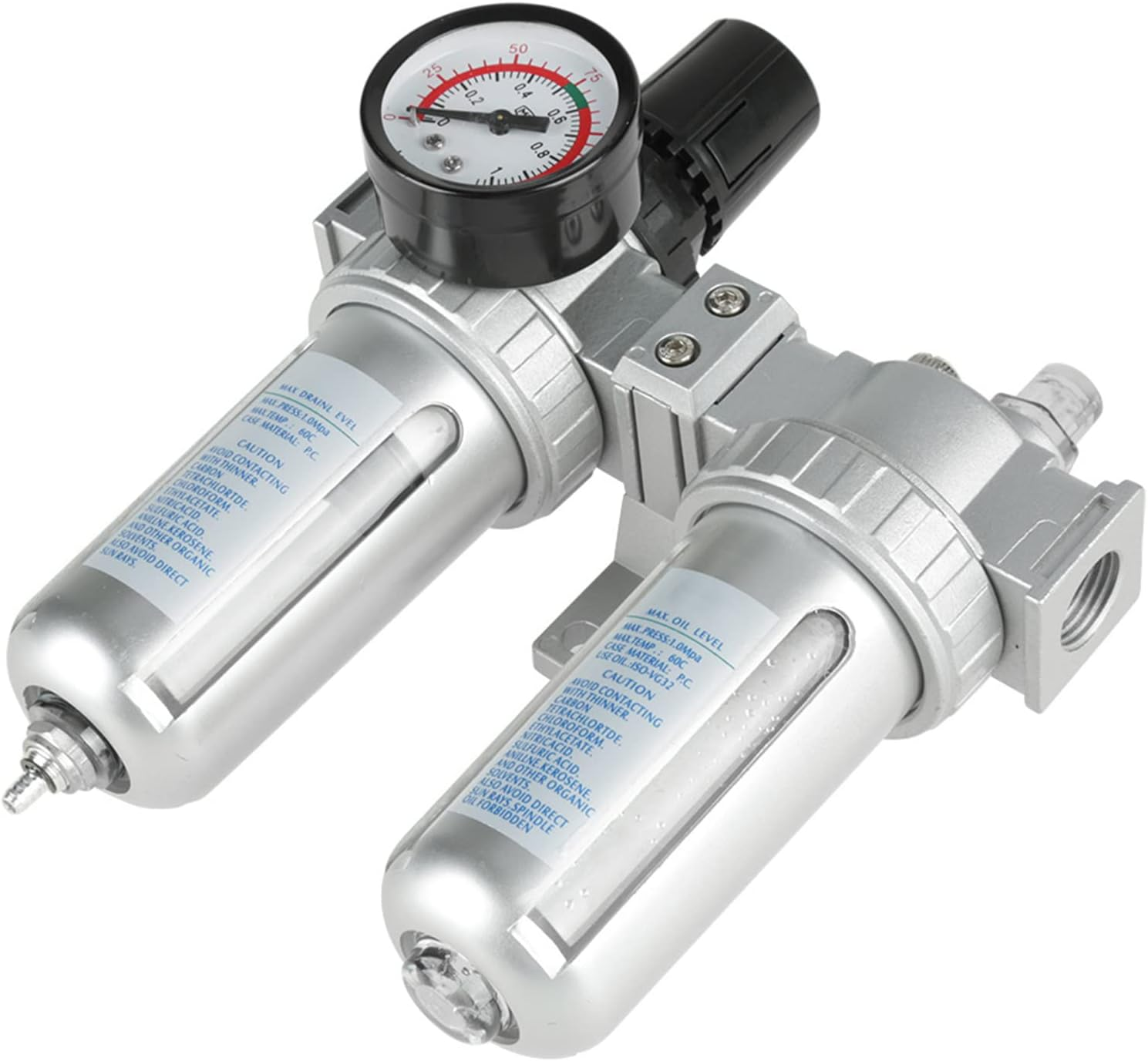 Oil Water 1/2 Air Pressure Compressor Filter Trap Oil Water Regulator Tools Kit image number 5