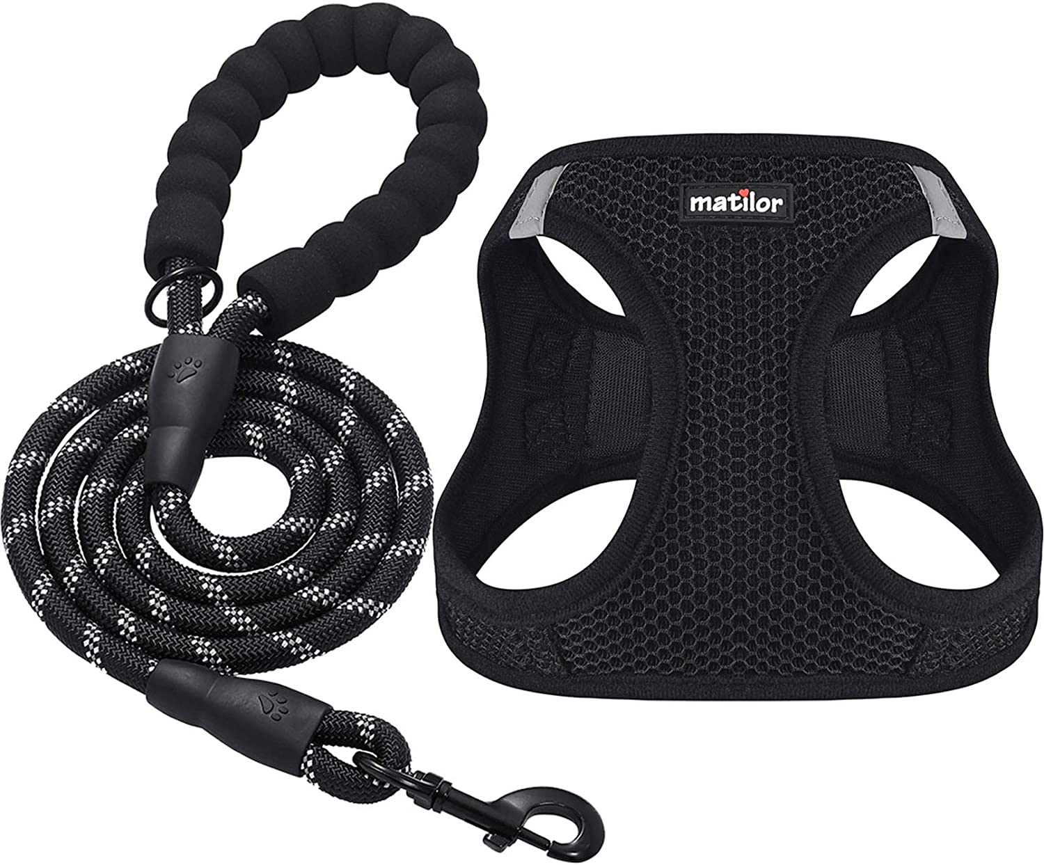 Matilor 2 Packs Dog Harness Step-In Breathable Puppy Cat Dog Vest Harnesses for Small Medium Dogs
