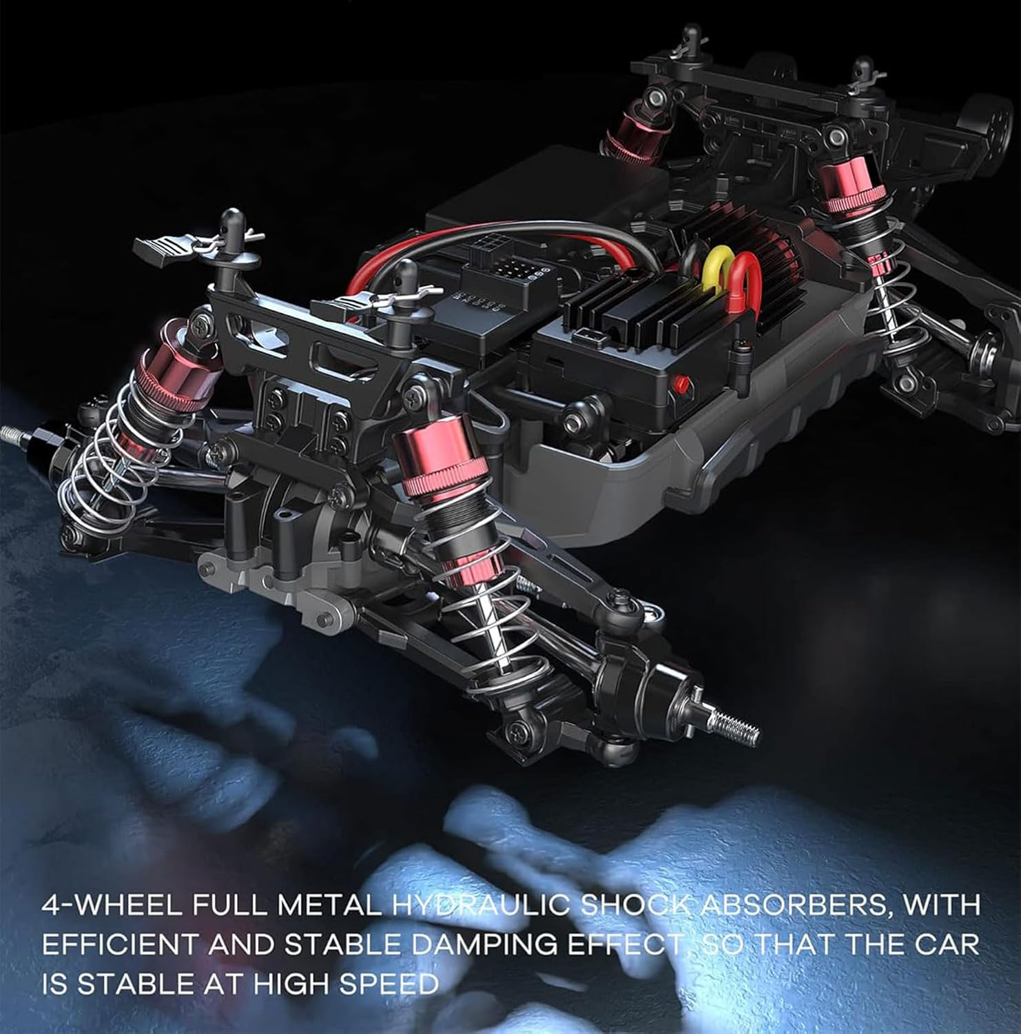 45KM/H 4WD 1/16 High Speed Brushless RC Truck RTR 2.4Ghz Professional Grade RC Vehicle All Terrain Monster Truck Metal Crash Proof Accessories, Suitable for Beginners and Adults image number 2