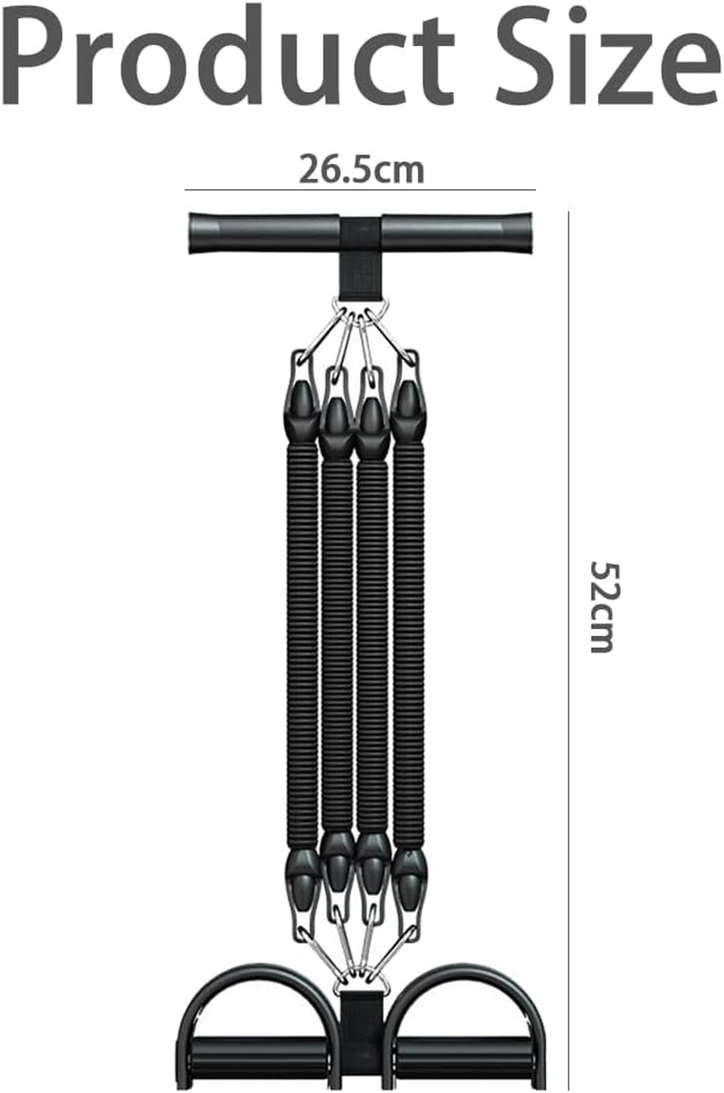 2Pack Pedal Tension Rope,Resistance Bands,For Leg Training and Abdominal Muscle Workout,For Home, Home Gym, Muscle and Strength Training, Resistance Band System (Black) image number 3