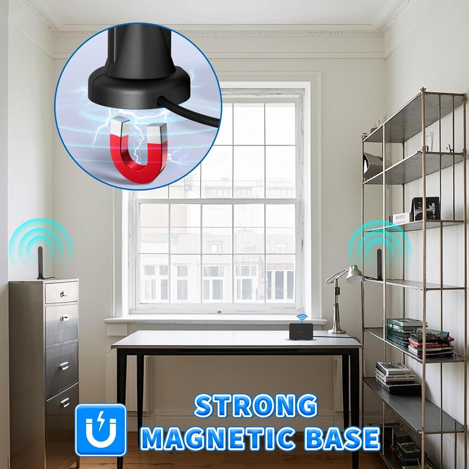 Bingfu 5G 4G LTE Full Band Antenna 3Dbi SMA Male with 3M Cable Magnetic Base for Router, Hotspot, Modem, Trail Camera, Iot Devices, Smart Home & Vehicle Use, 2-Pack image number 2