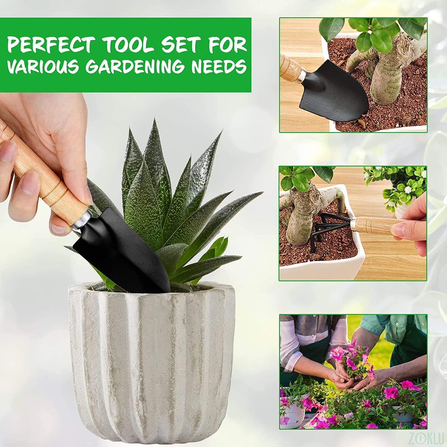 Hand Shovel for Gardening Trowel Garden Tool - Planting Tools Small Garden Rake Ergonomic Hand Tools Set Edging Shovel Indoor Plants Tools - Gardening Tools Heavy Duty Shovel Garden Tool Set image number 5