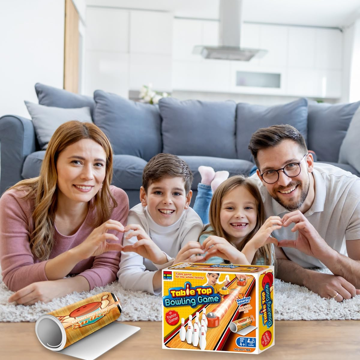 ZUNIPLEX Table Mini Bowling Game, Portable Tabletop Game Perfect for Home, Office and Party, Funny Gifts for Men Women Teens Kids Adults image number 4