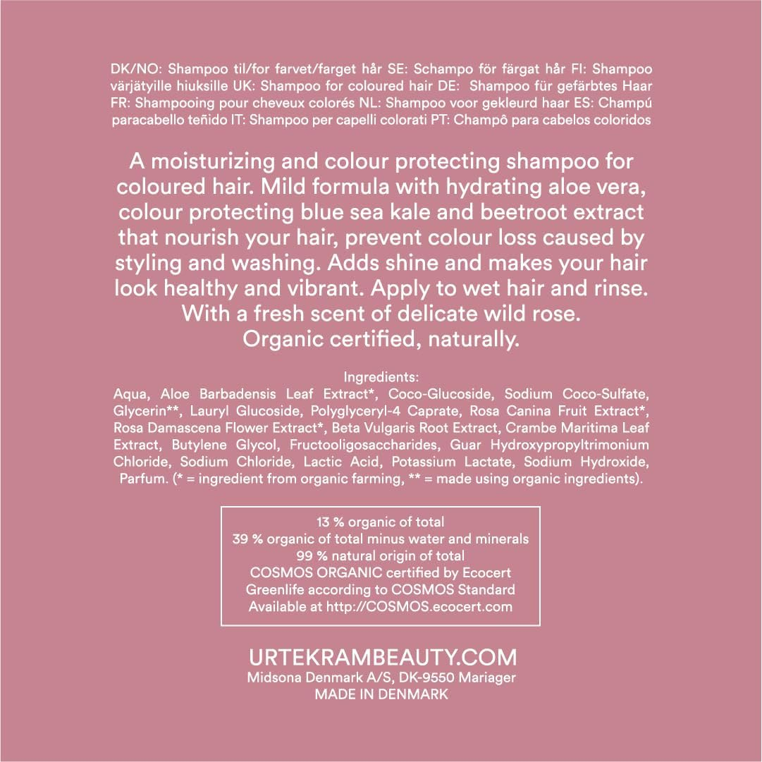 Urtekram - for Coloured Hair - Soft Wild Rose - 500 Ml, Vegan, Organic, Natural Origin image number 6