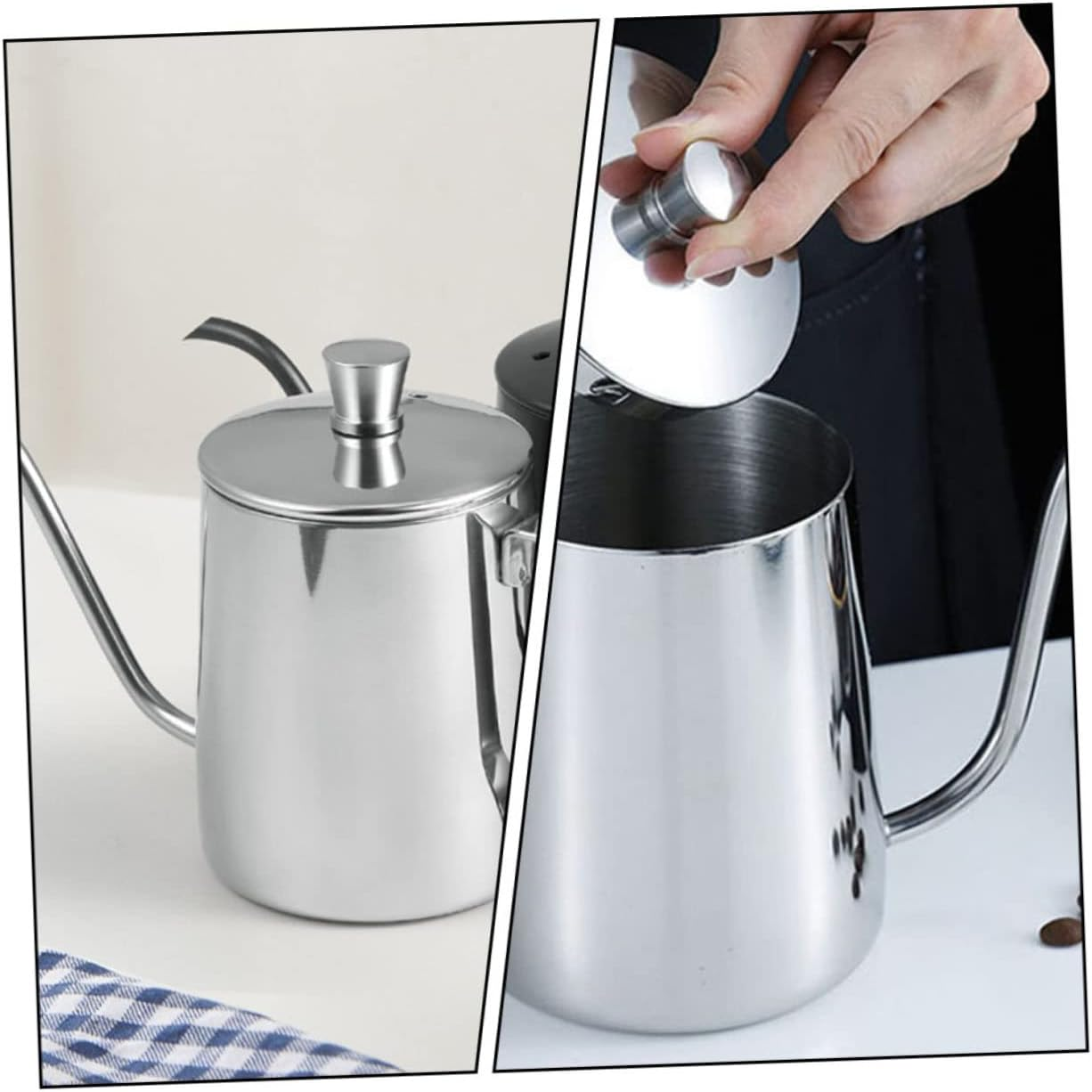 WHAMVOX Stainless Steel Teakettle Water Kettle Fine Polishing Process No Hand Hurt for Espresso Coffee Maker image number 6