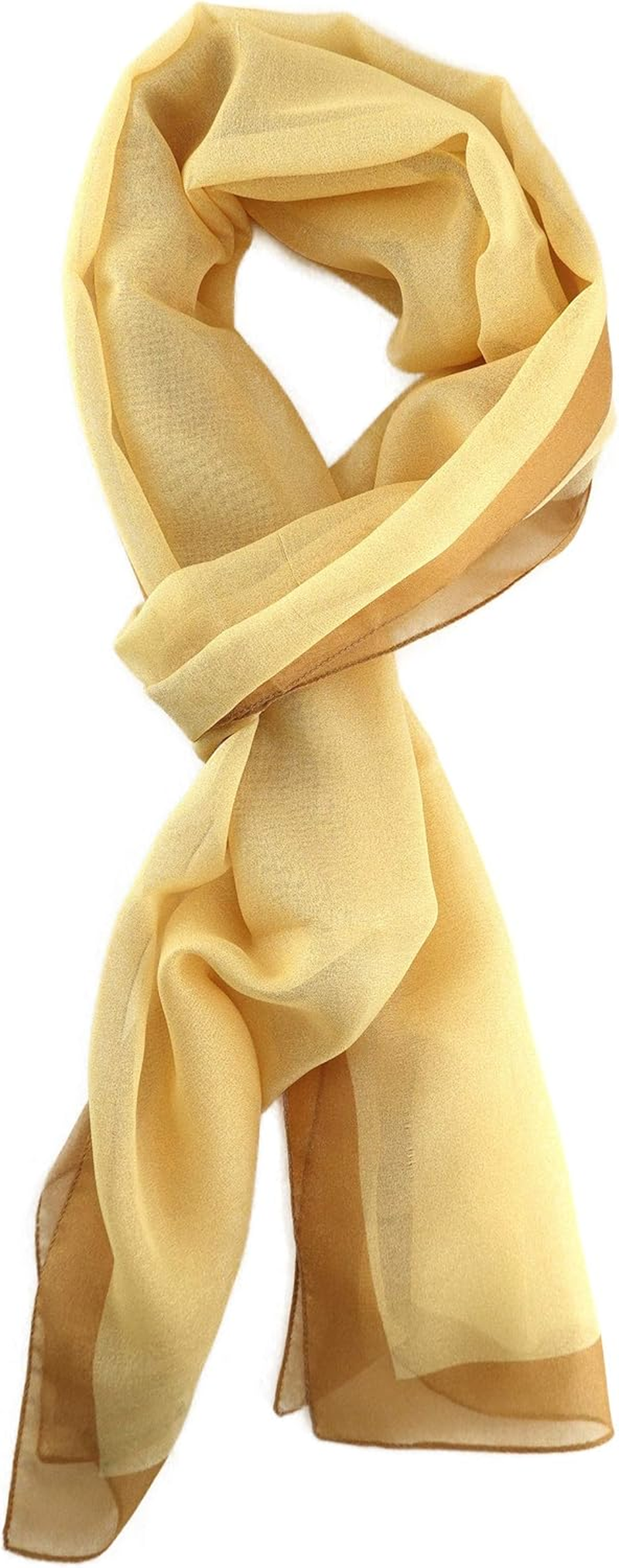 Tigertie Women'S Chiffon Scarf in Plain Colour - Scarf Size 160 Cm X 36 Cm - Made in Italy
