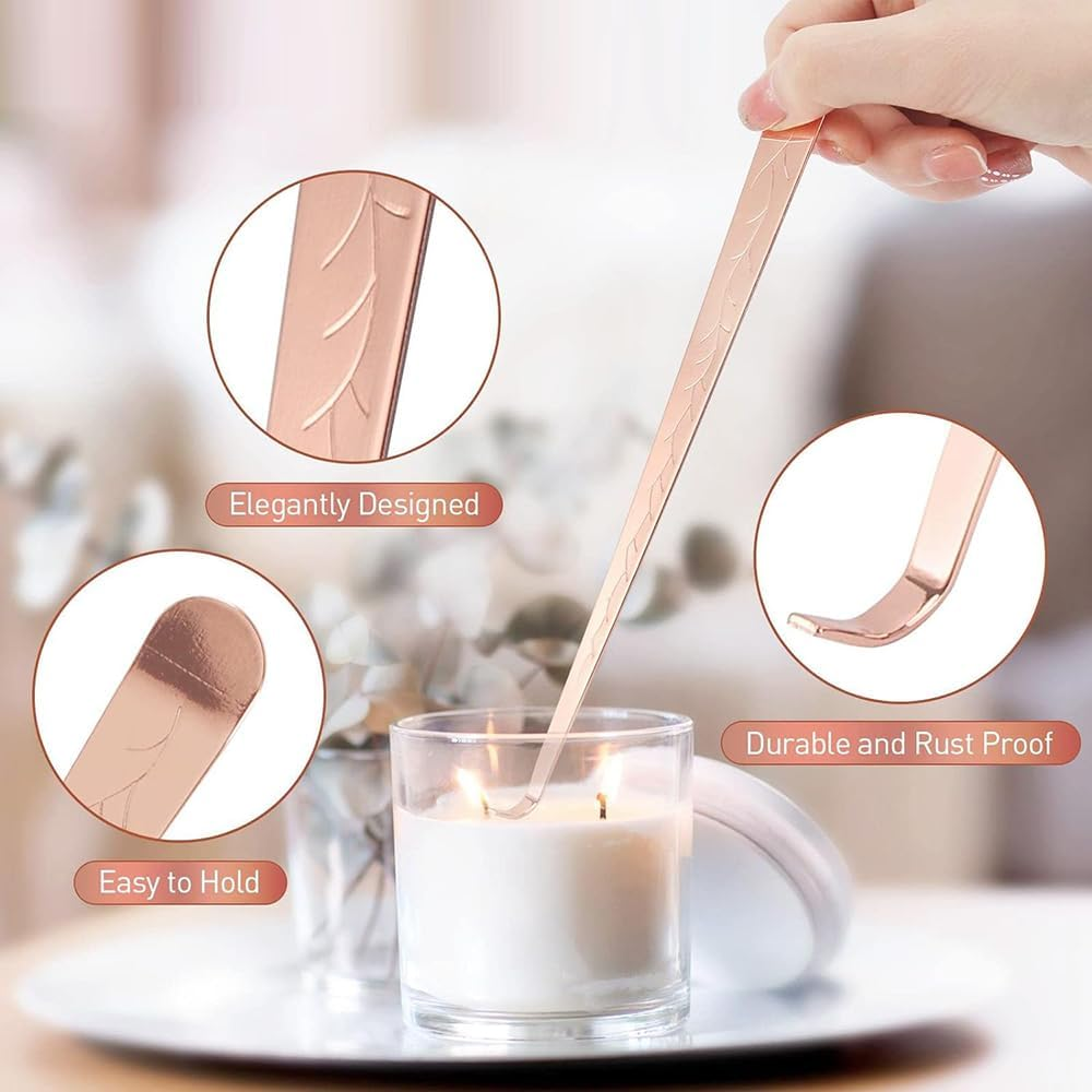 Candle Wick Cutter, Candle Accessory Set 3 in 1 Candle Wick Trimmer Scissors,Candle Snuffer,Candle Dipper,Candle Care Set, Candle Wick Trimmer, Candle Cutter Wick,Candle Wick Clipper Trimmers, Set A image number 1