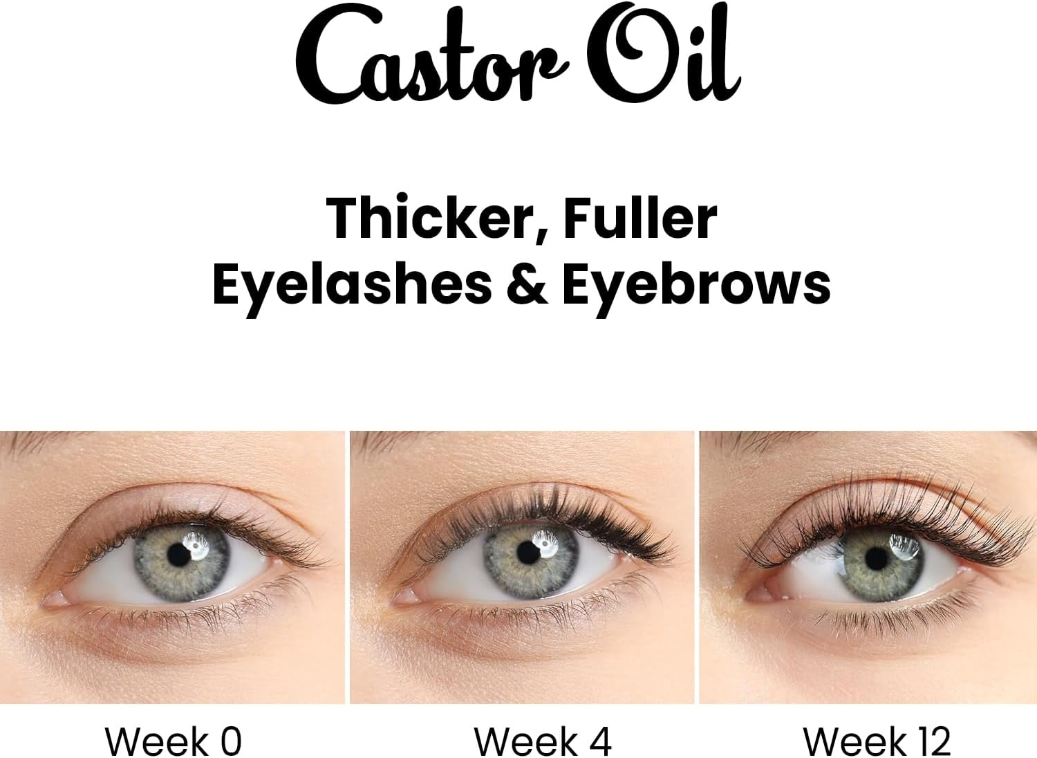 ABC Organic Castor Oil 60Ml Eyelash & Eyebrow Growth Serum | Nourishing Hair, Skin & Nail Treatment | Cold Pressed & Hexane Free | 100% Pure & Hexane-Free.