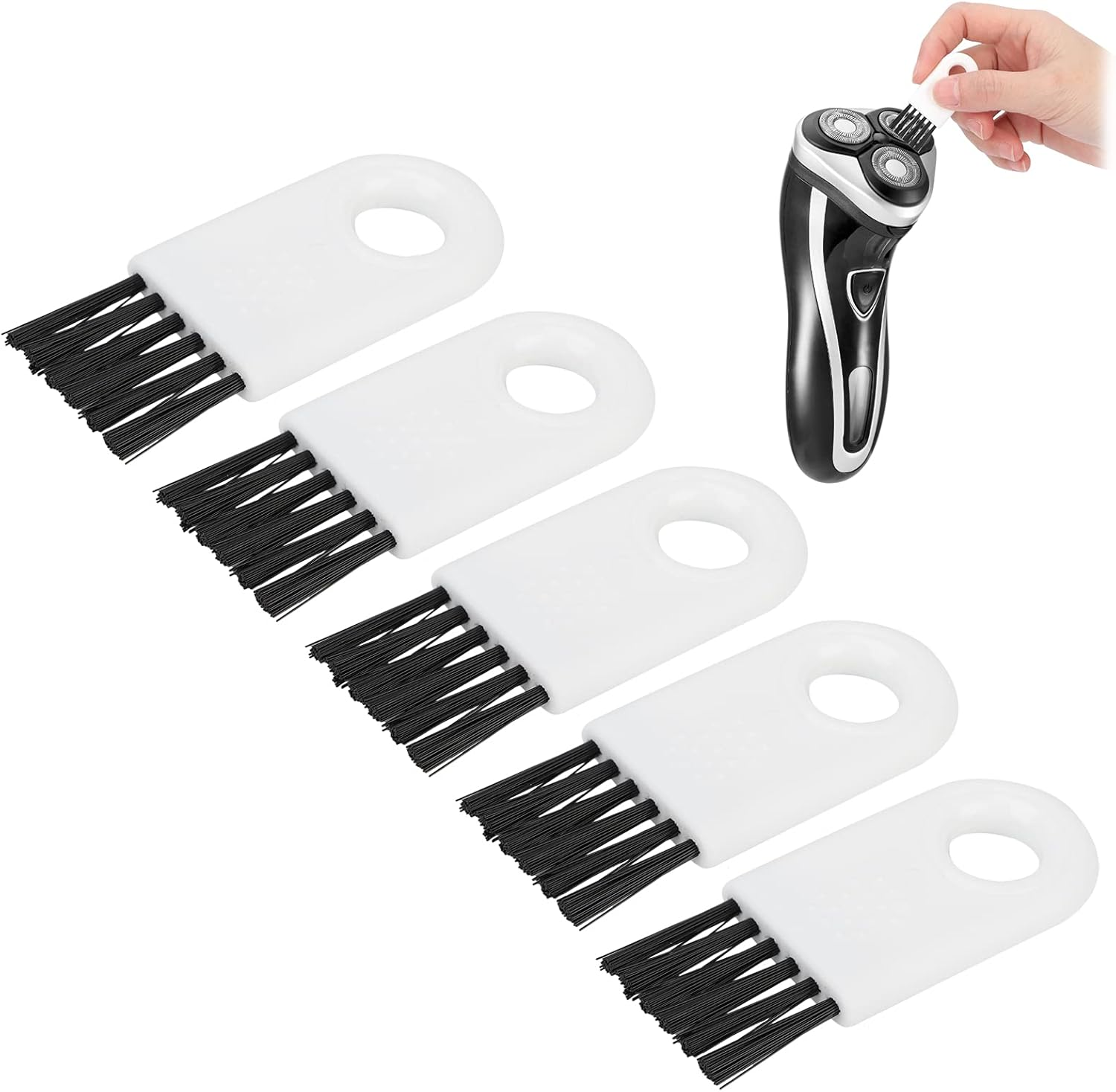 Cleaning Brushes, 5 Pieces Wear Resistant PP Handle Multifunctional High Temperature Resistance Shaver Cleaning Brushes for Household Cleaning image number 2
