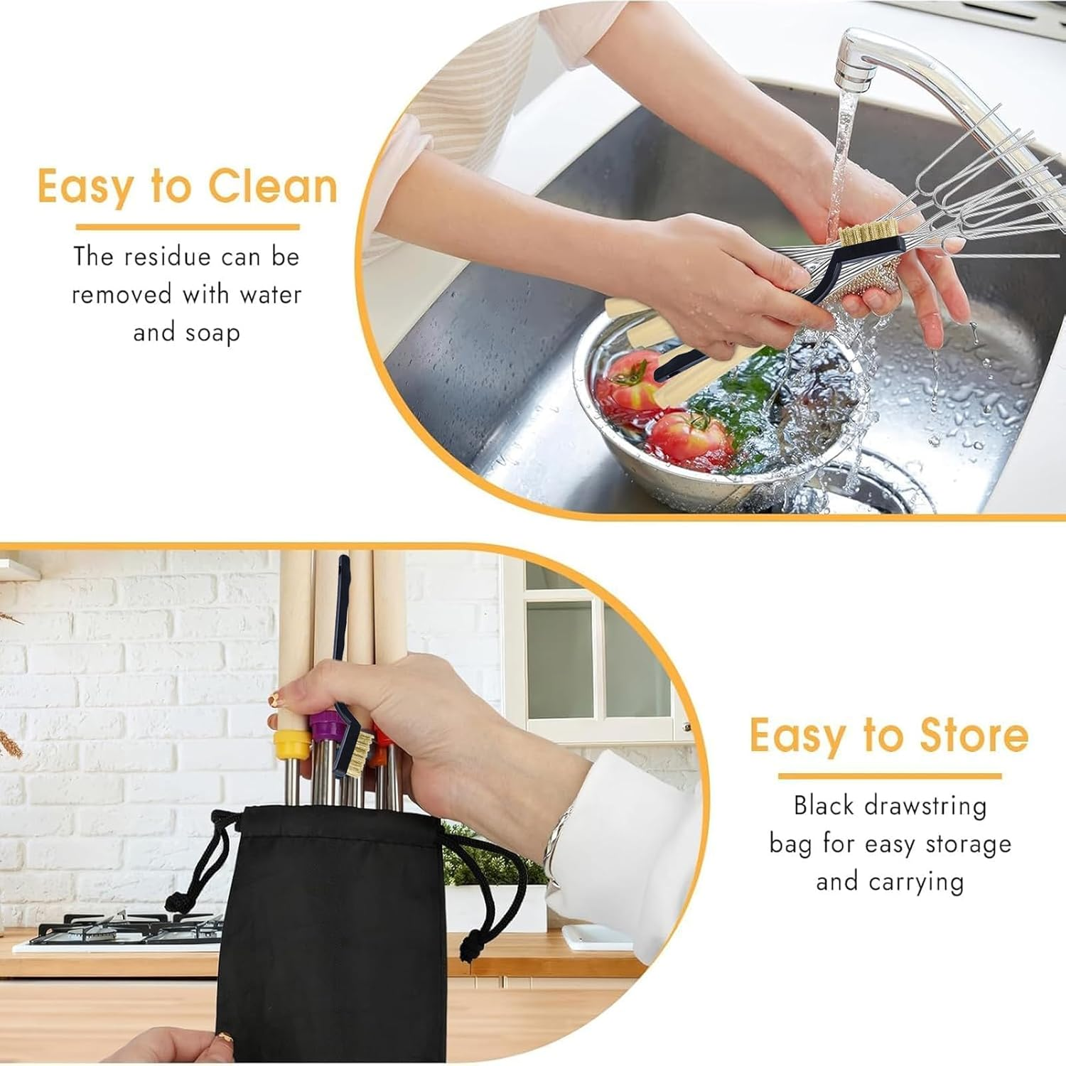 7 Pack Marshmallow Roasting Sticks Set, 5 Pcs Extendable 32In Long Metal Barbecue Skewers with Bag & Brush, Smores Kit for Marshmallow, Hot Dog Fork Campfire Travel Cooking Equipment Essentials image number 3