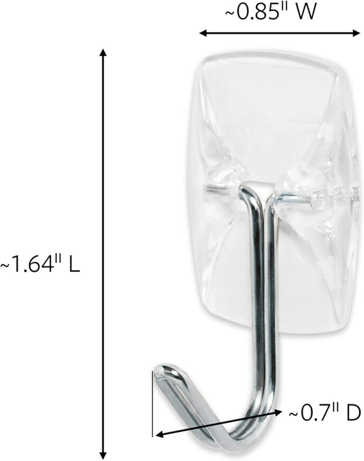 Command Wire Toggle Hooks with Adhesive Strips 7-Pieces Pack, Clear, Small image number 5