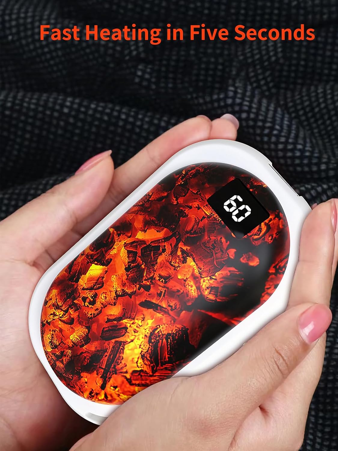 Hand Warmer Rechargeable, Electric Portable Pocket Heater with Power Bank Function, Gifts for Friends and Families, 12Hrs Long Lasting, 3 Heat Levels, for Arthritis, Camping, Hunting image number 6