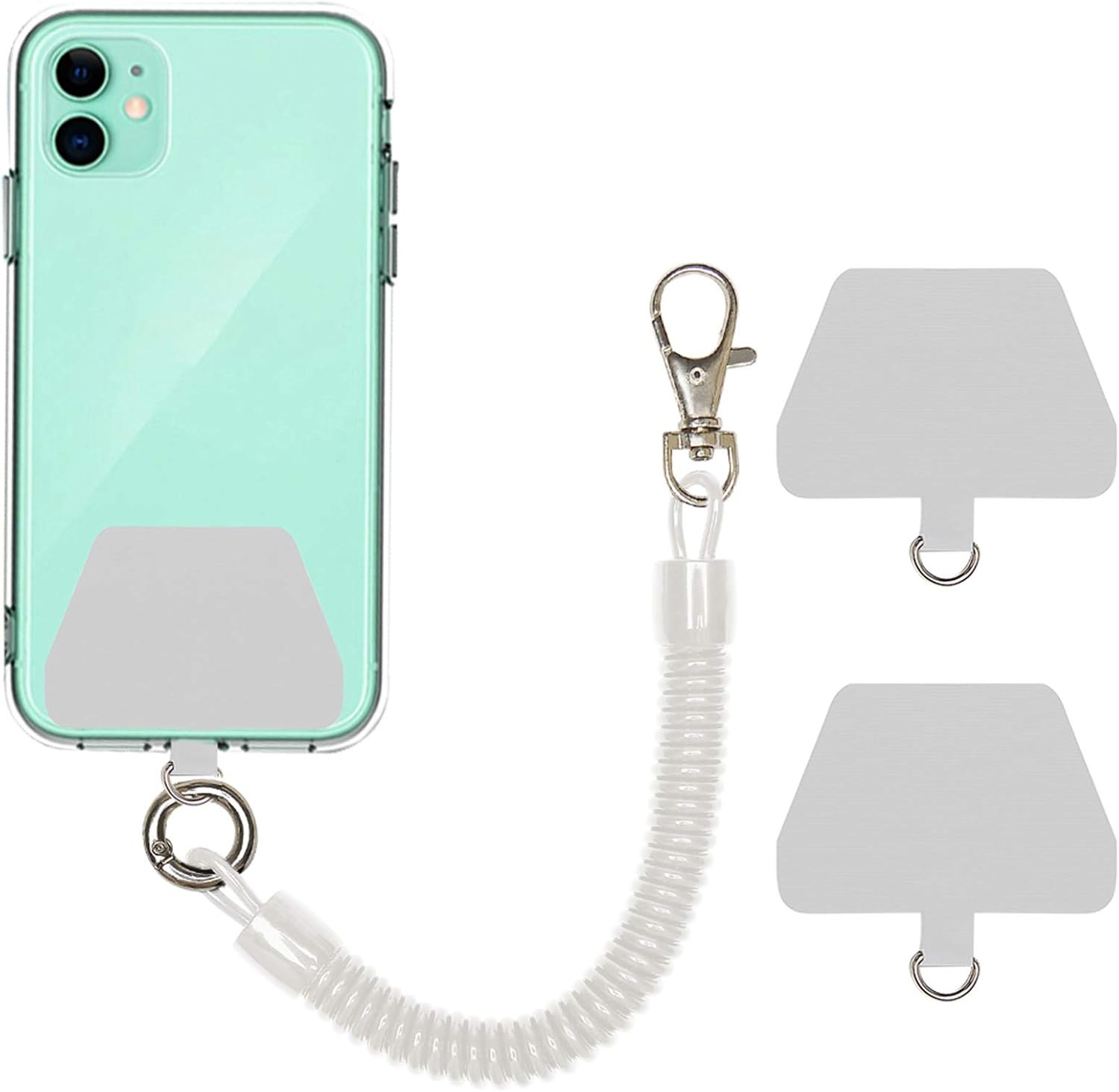 COCASES Phone Lanyard, Universal Theftproof Anti-Lost Elastic Tether Wrist Strap with Patch Compatible with Iphone, Galaxy, Huawei and Most Smartphones