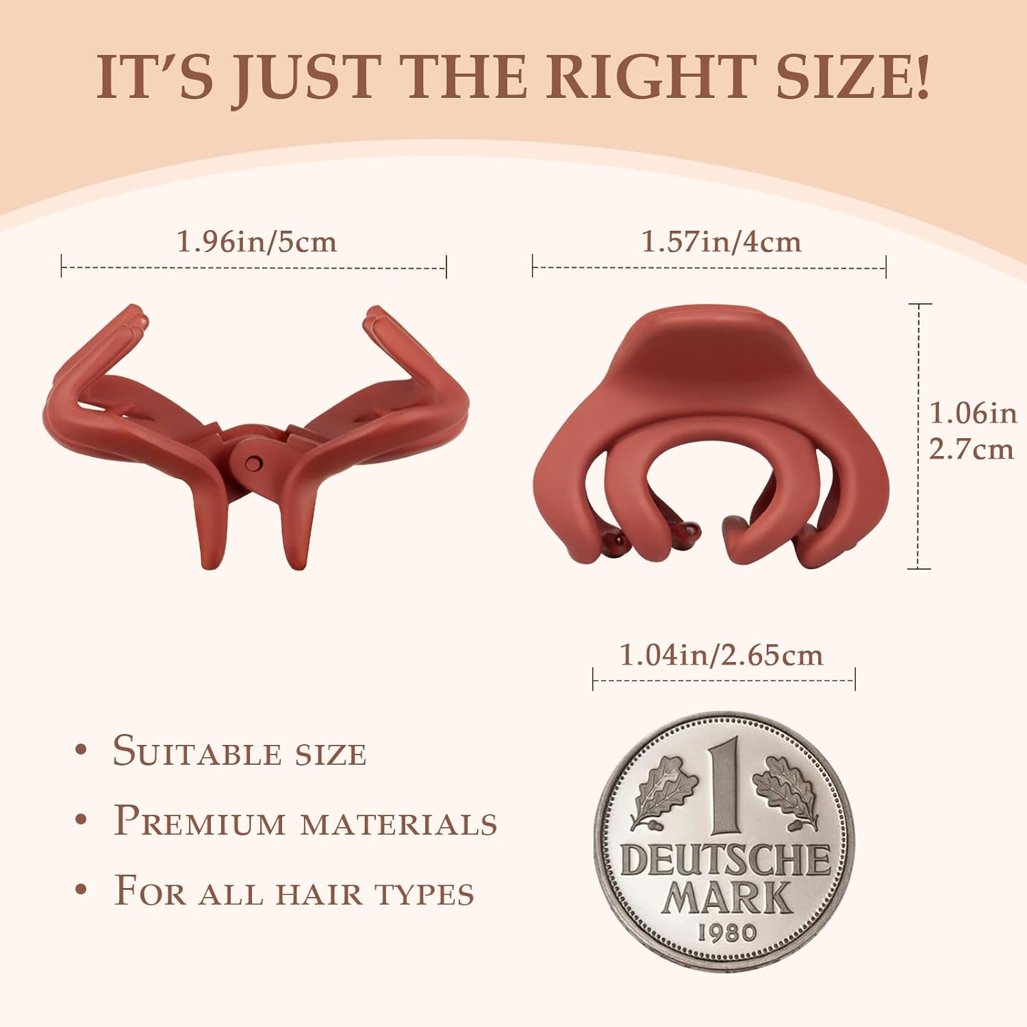 Kavya 12 Pcs Hair Claw Clips Octopus Small Hair Clips Women Non-Slip Plastic Claw Clip Colorful Matte Hair Claw for Women and Girls Thin Hair Accessories image number 6