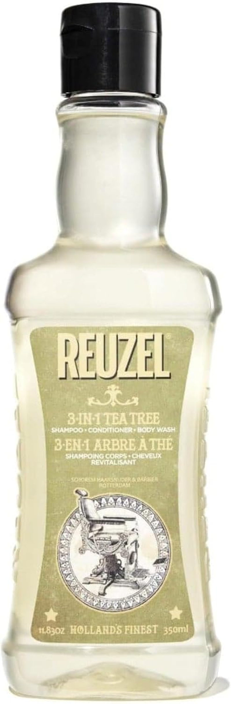 Reuzel 3-In-1 Tea Tree Shampoo - Cleanses Hair and Body - Soothes and Moisturizes Your Skin and Is Ideal for Overall Scalp Care - Rinses Clean and Can Be Used Daily - Vegan Formula - 100 Ml