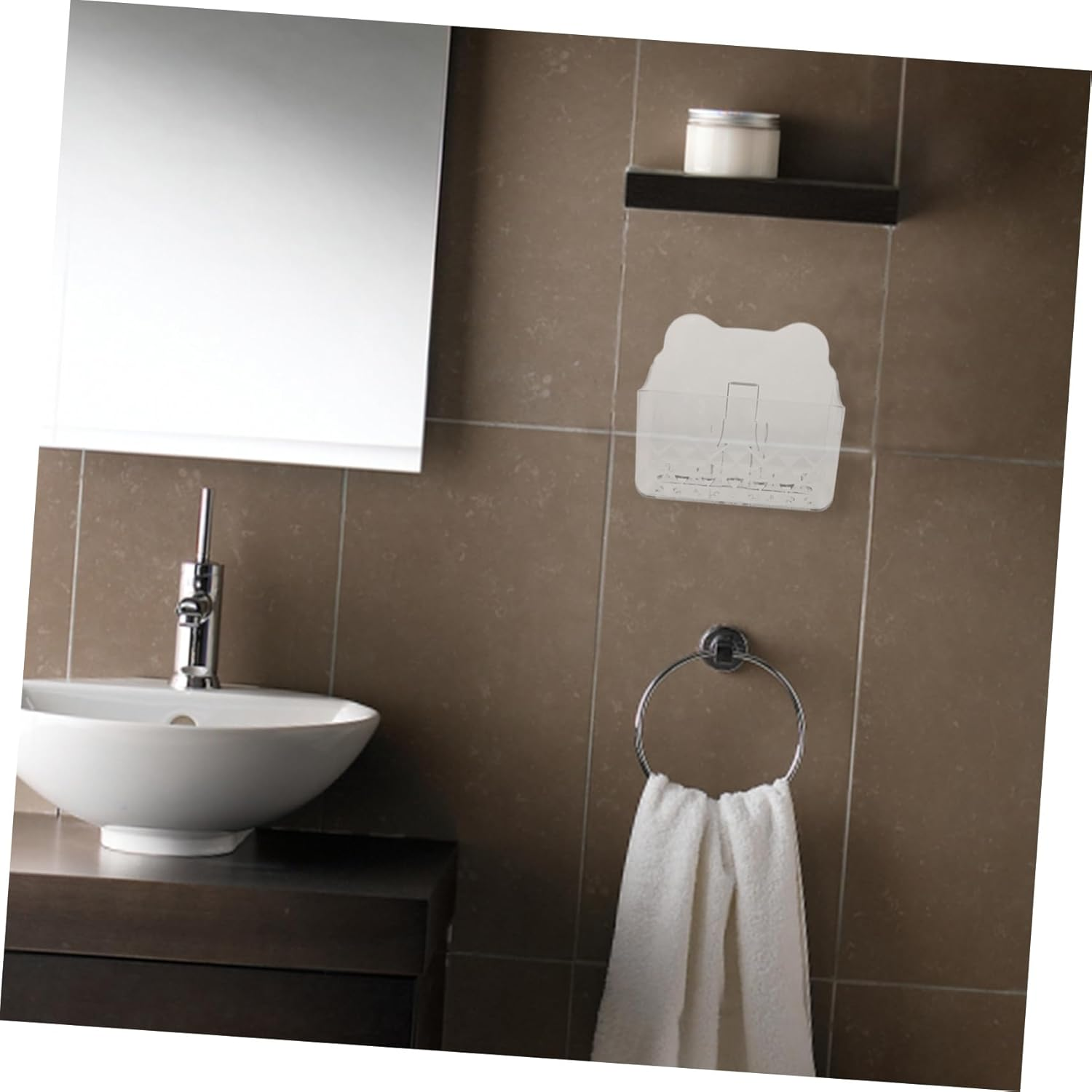 Alipis Towel Napkin Organizer Wall-Mounted Tissue Storage Modern Design Easy to Clean image number 2