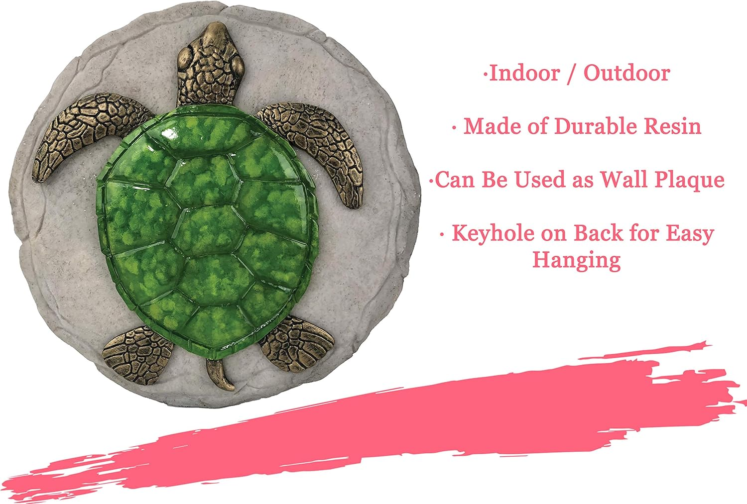 Spoontiques -Garden D&eacute;cor - Turtle Stepping Stone - Decorative Stone for Garden image number 1