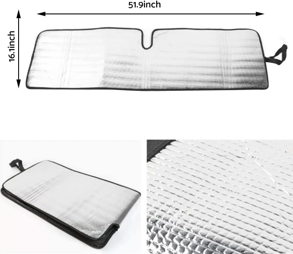 MAX COOL Windshield Sunshade Sun Shade Heat Shield Sun Visor Mat Suitable for Jeep Wrangler JK JKU 2007-2018
