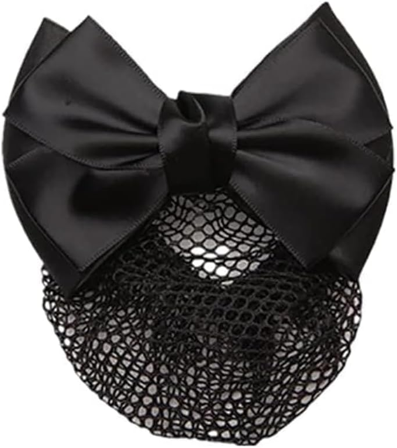 Bowknot Hair Bun Clips, Bowknot Hair Net Clips, Snoods Bun Cover Clip Occupational Fixator for Dancing, Work, Class and Daily Use image number 1