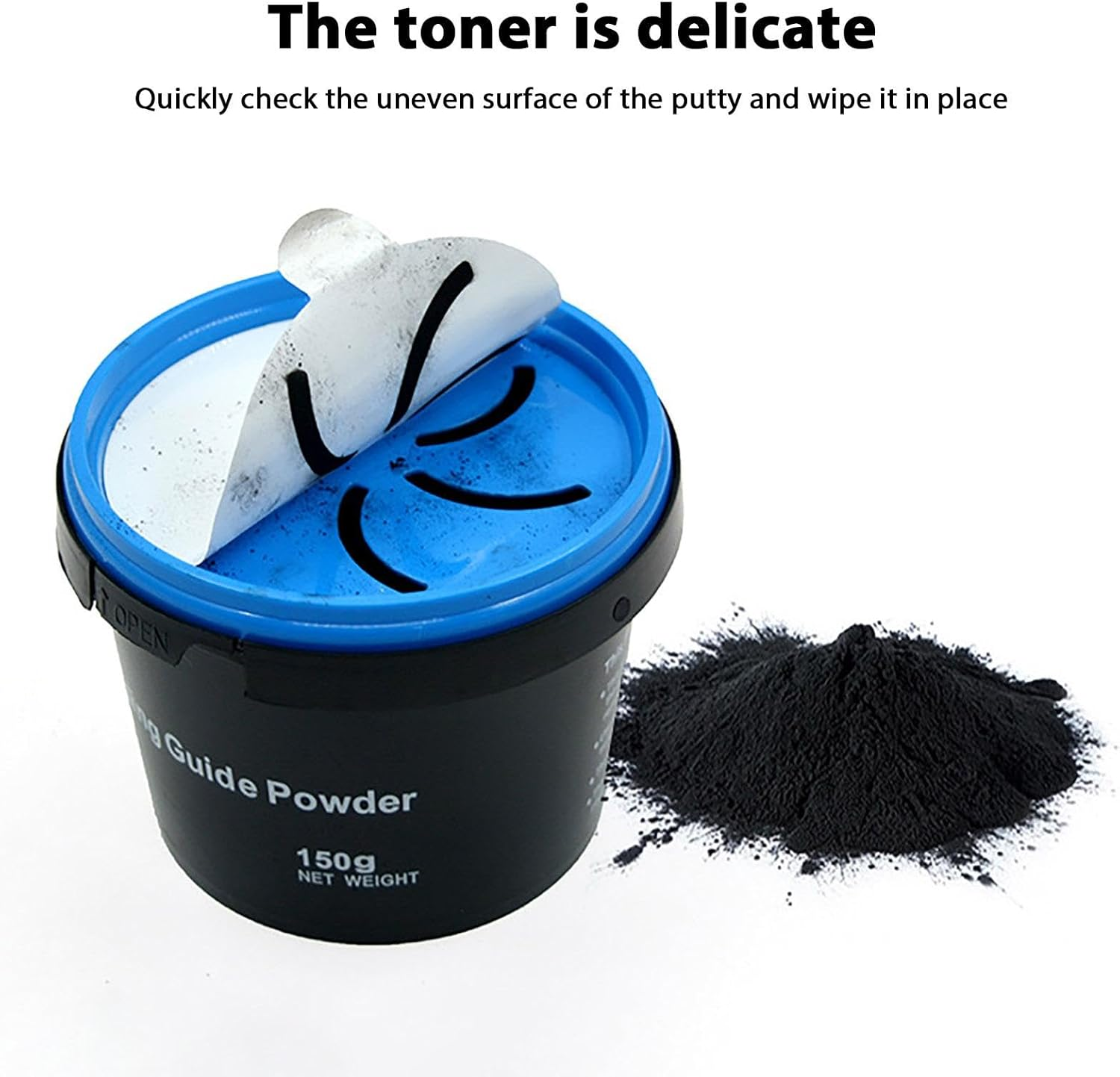 Powder for Dry Coating &ndash; Repair of Blemishes Surface in Bodywork, Pigment Powder for Base Coating, Black Guide Coating Powder, Leak Proof, P image number 4