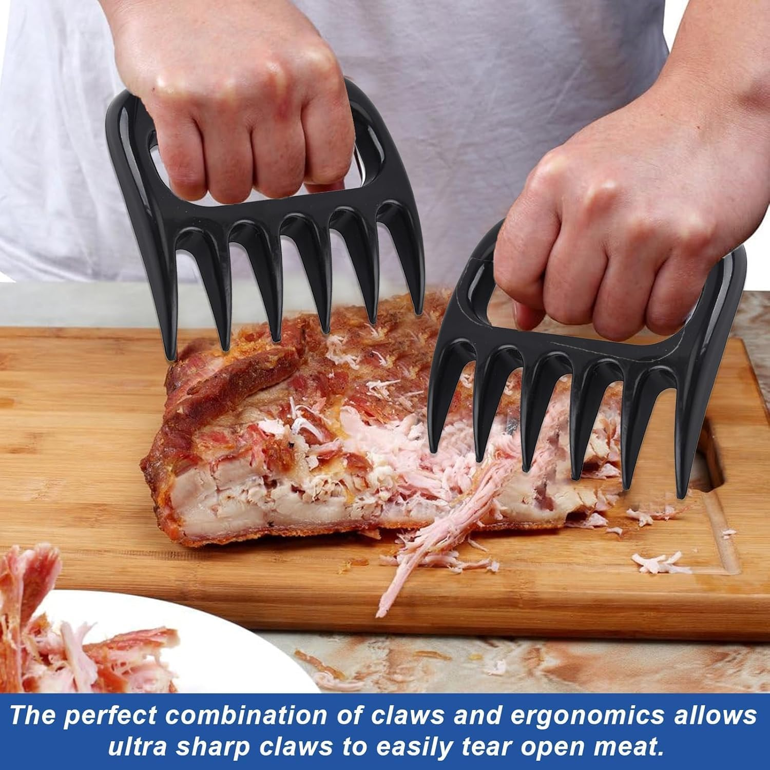 2Pcs Chicken Shredder,Chicken Shredder Tool,Meat Claws for Shredding,Meat Shredder Tool,Shredding Claws,Bbq Claws for Shredding Meat. image number 1