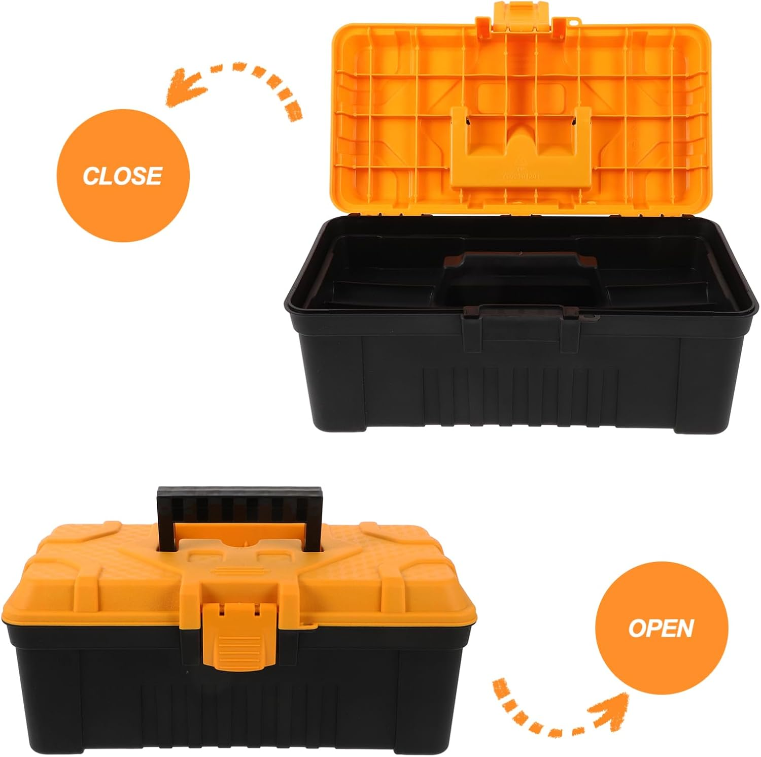 HOMSFOU Travel Gadget Organiser Plastic Tools Storage Box Lightweight Carrying Suitcase Luggage Storage Toolbox image number 6