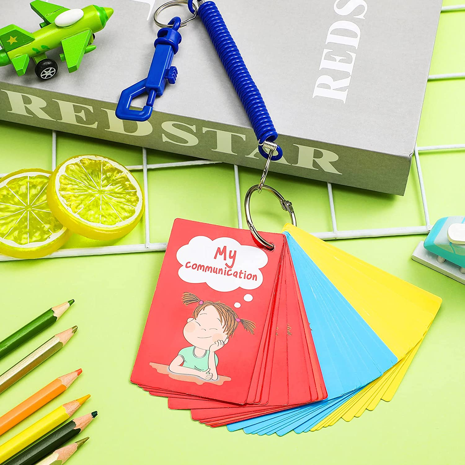 27 Autism Communication Cards Visual Aid Nonverbal Communication Board Speech Delay Feelings Emotions Flash Cards Autism Special Needs Cue Cards Language Learning Toys for Kids Children Adults image number 1