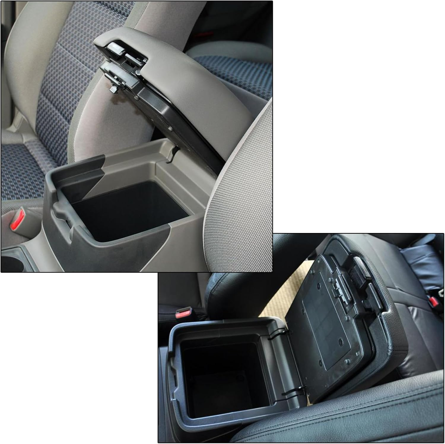 Auto-Plaza Pair of Center Console Armrest Lid Latch Upper and Lower Replacement OE: MR532555 MR532556 Compatible with Mitsubishi Pajero V73 V75 V77 V93 V97 Montero Plastic image number 2