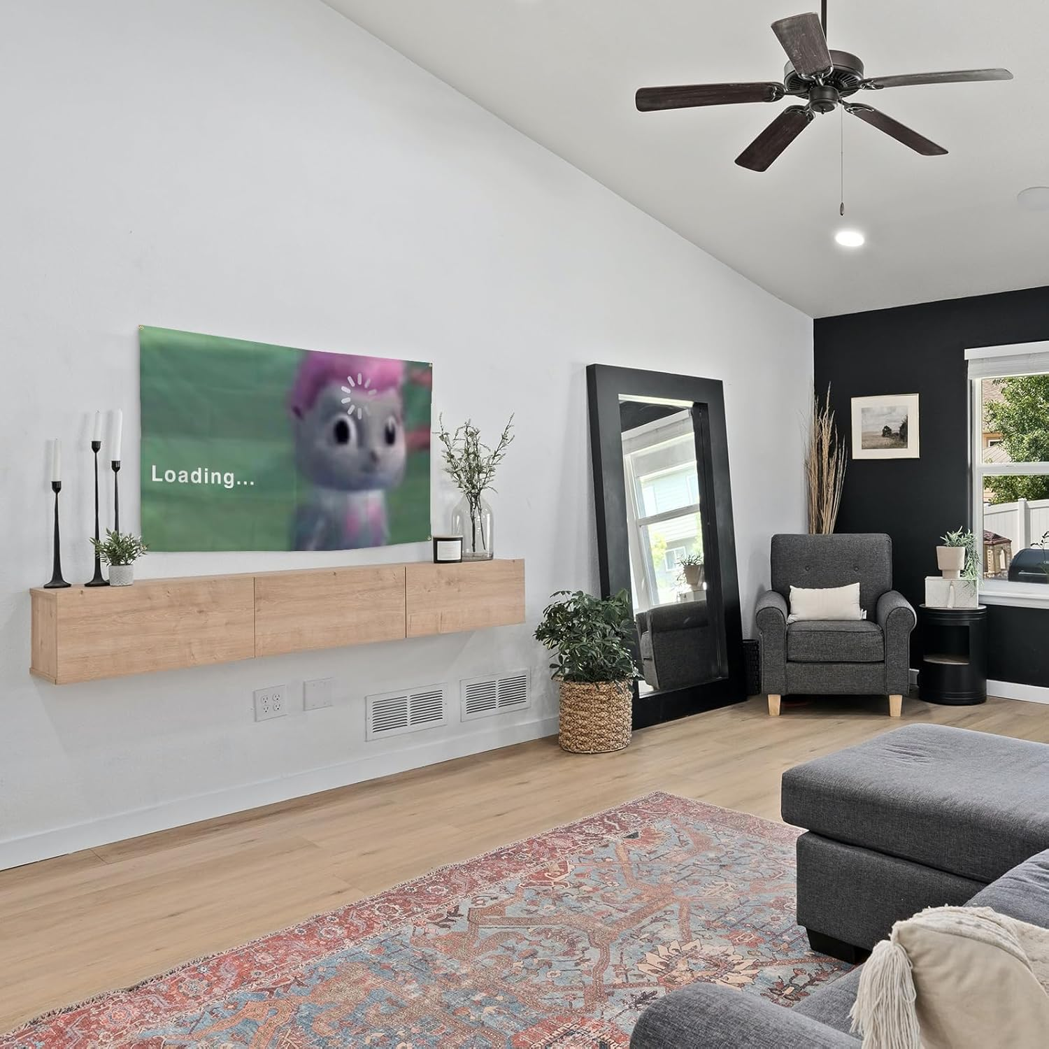 Bibble Meme Flag Tapestry Aesthetic Decorative Durable 3X5 Feet Flag Suitable for Indoor and Outdoor Decorate for College Dorm Room ,Parties, Travel, Filming, Events, Festivals Decor Wall Tapestry with 4 Brass Grommets image number 3