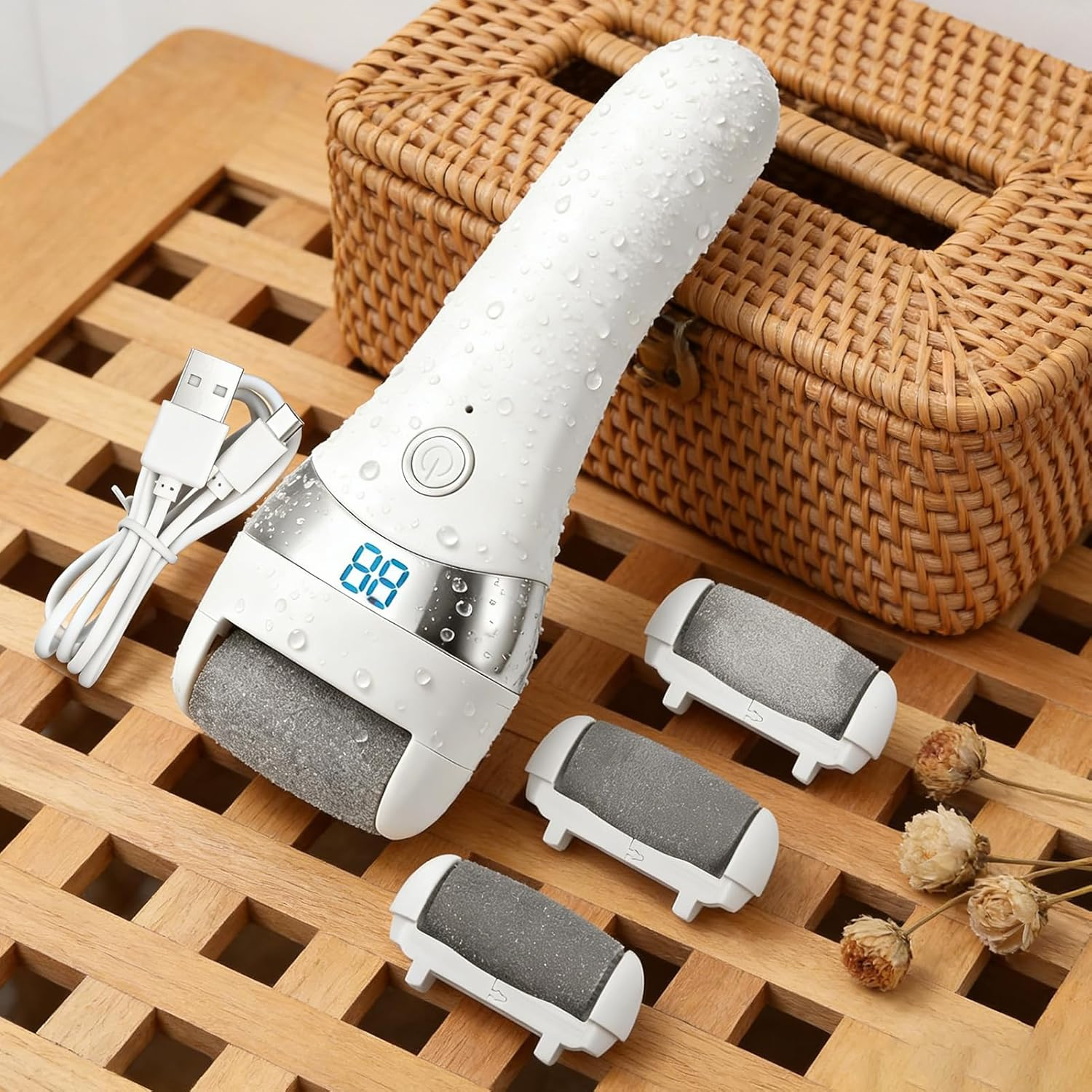 Callus Remover for Feet | Professional Waterproof Battery Display | Electric Callus Remover for Feet - for Cracked Hard Dead Skin Heel Care Home Travel Spa Women Men Birthday Christmas