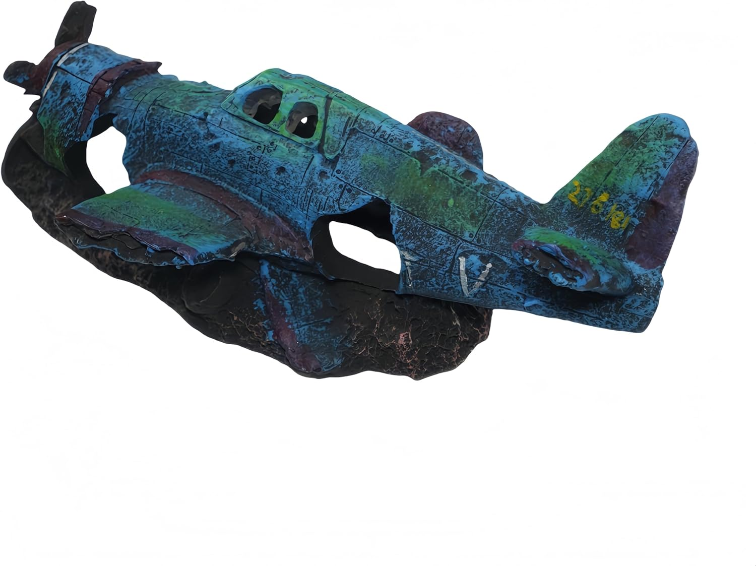 Aquarium Landscaping Decoration Plane Wreck Fish Shelter Fish Tank Decoration Medium Large Fish Garden Pond Ornament Hideouts image number 1