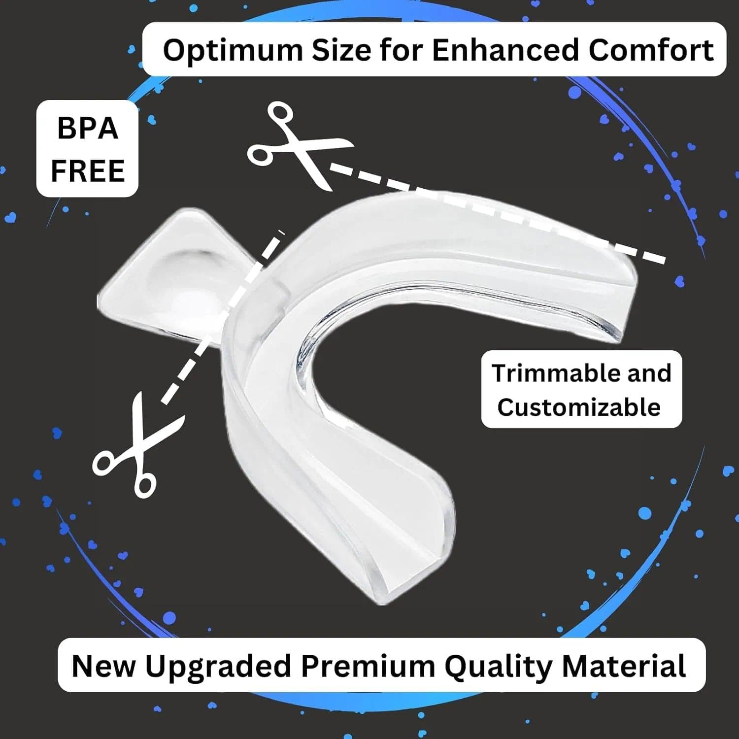 Teeth Whitening Kit &ndash; 4 Pack Moldable Teeth Whitening Trays with 2 Storage Cases, Thermoforming Mouth Guards for Teeth Whitening & Grinding Protection &ndash; by Fengea image number 2