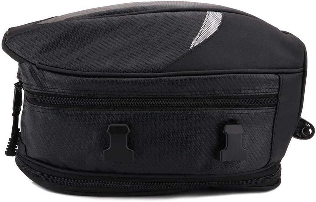 Motorcycle Seat Bag/Tail Bag Saddlebags Waterproof Luggage Bag Multifunctional PU Leather Motorbike Helmet Bag Storage Bag Riding Backpack,18.5 Liters