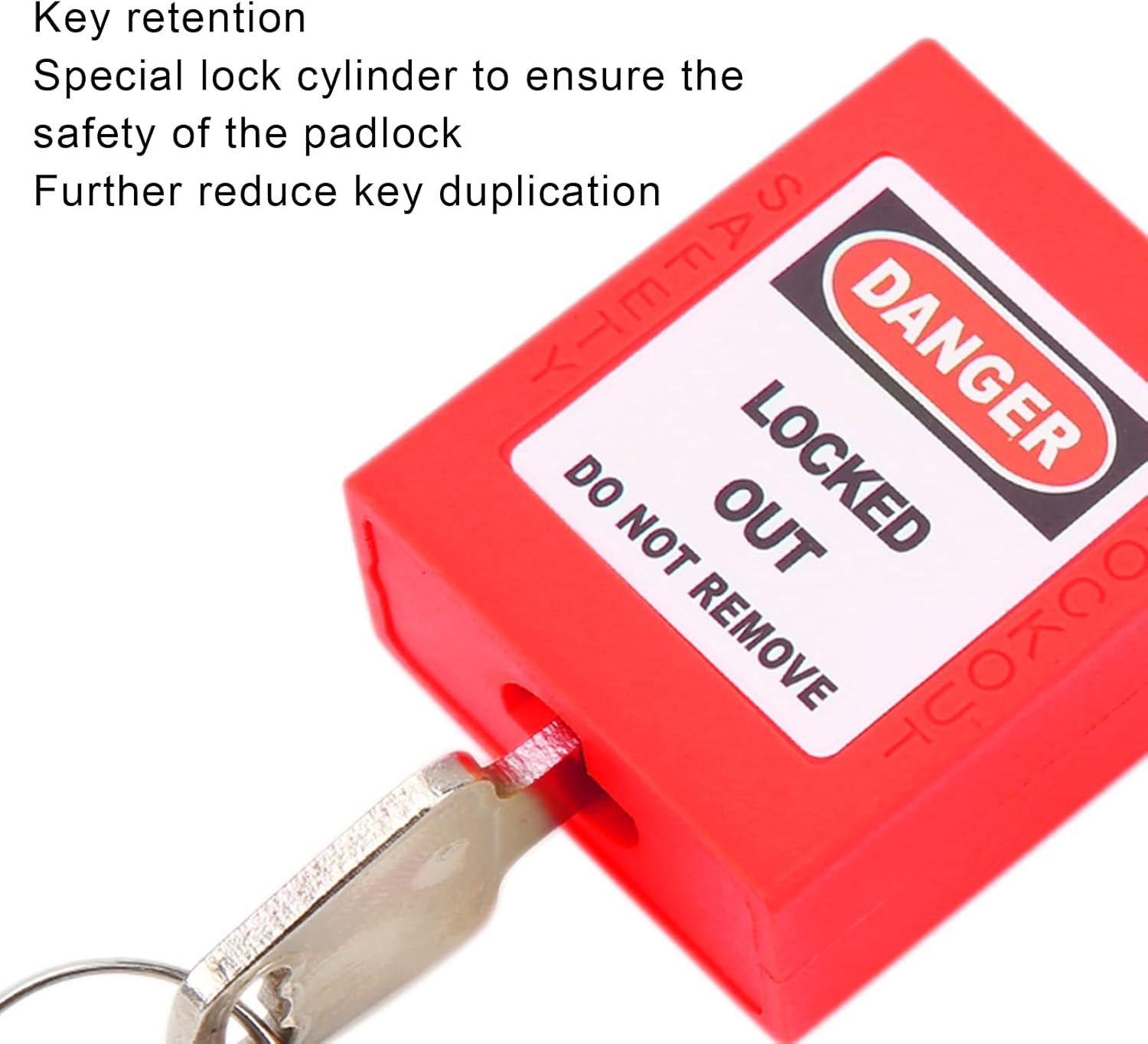 Lockout Tagout Locks, Safety Padlock Set, Locks with Keys for Providing Reliable Security and Preventing Unauthorized Entry into Machinery(Red Color) image number 5
