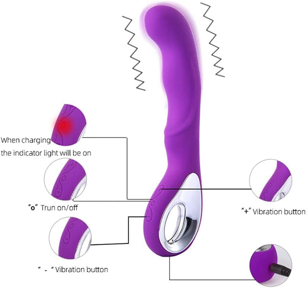 YUKAIONE G-Spot Vibrator for Women, Washable Dildo with Powerful Vibration, Pleasurable Adult Sex Toy for Female & Couples (Purple) image number 4
