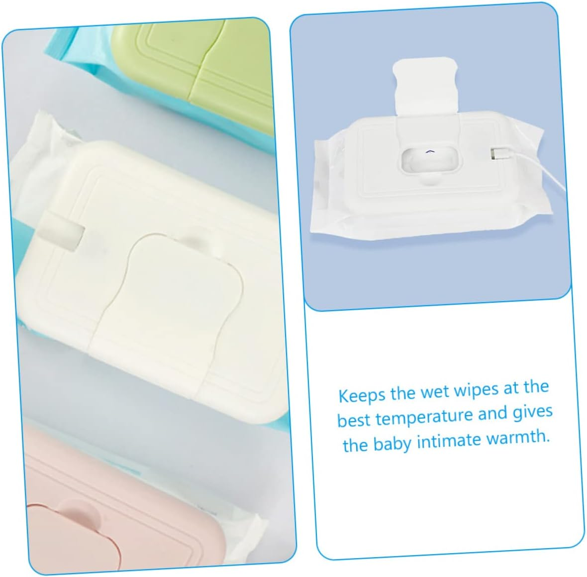 Ifundom Wet Wipe Warmer Portable Wipe Dispenser Tissue Warmer Shower for Girls image number 5