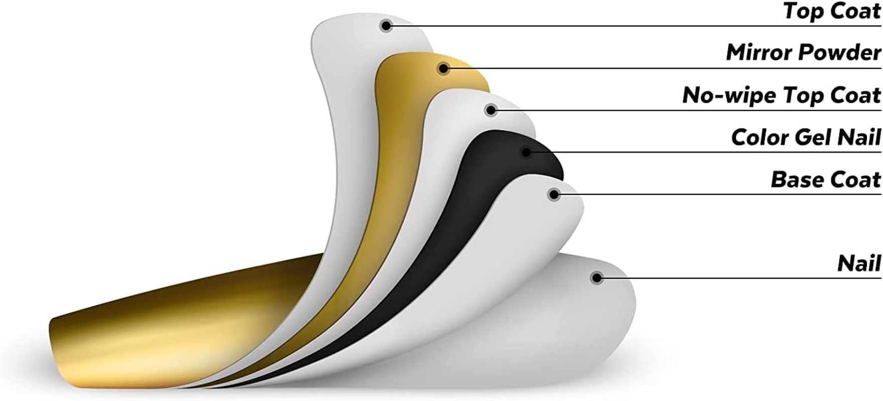 16 Jars Chrome Nail Powder Metallic Mirror Effect Holographic Aurora Chameleon Pigment 1G image number 6