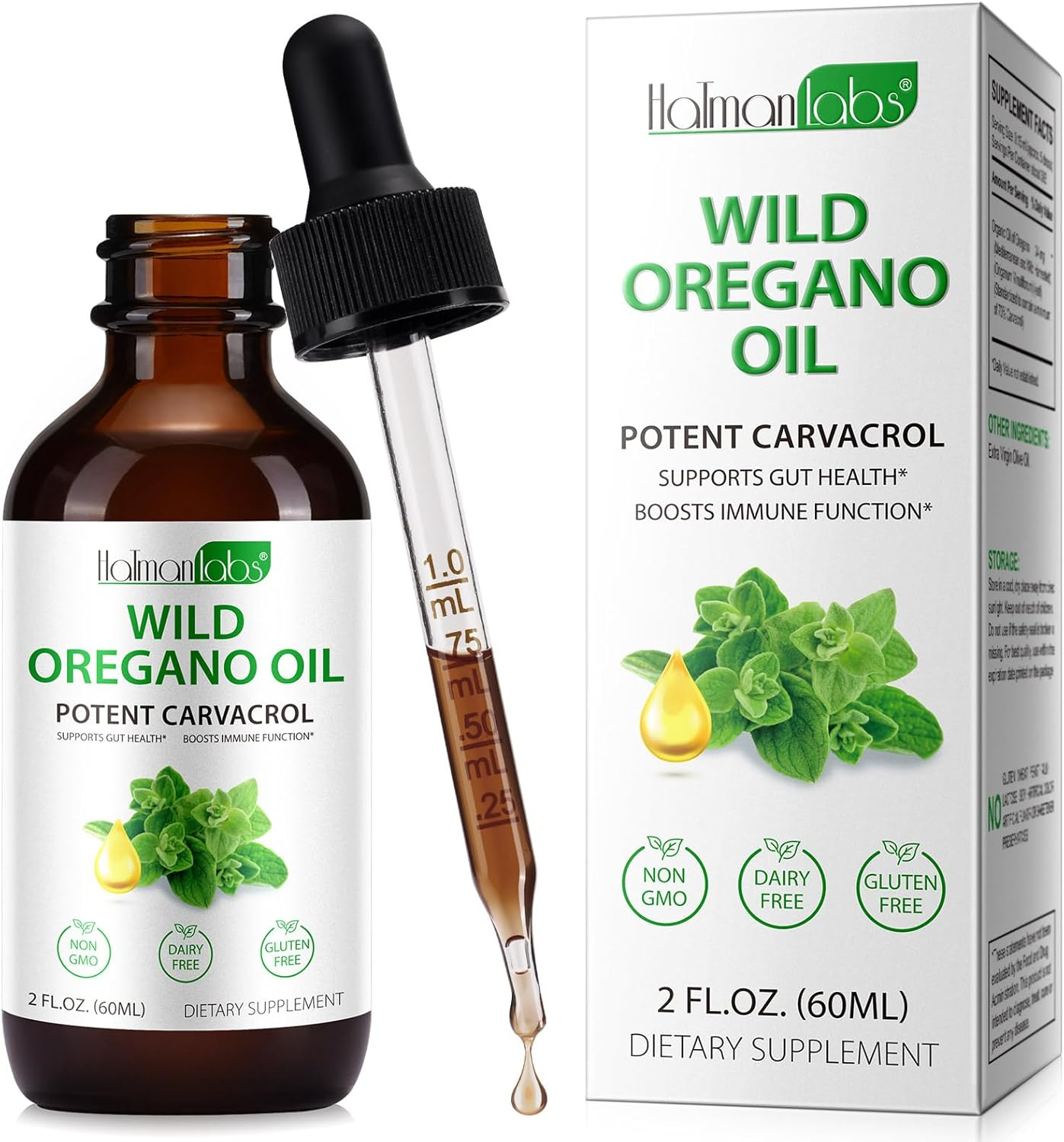 Organic Oil of Oregano Liquid Drops 60Ml | Wild Mediterranean Oregano | Natural Carvacrol Content | Alcohol-Free, Vegan & Non-Gmo | Easy-To-Use Herbal Extract image number 5