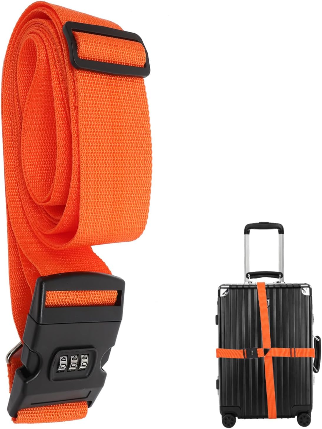 Beavorty Luggage Strap for Suitcases TSA Approved Luggage Straps Portable Travel Accessories image number 2